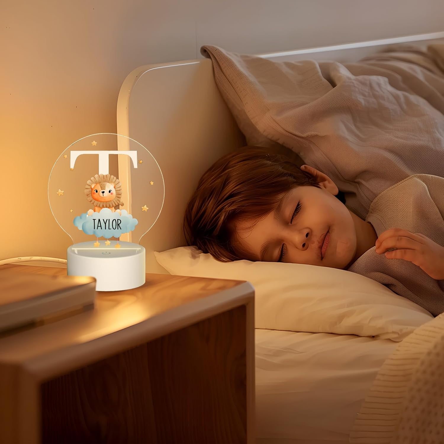 Personalized Forest Animal Night Light for Kids
