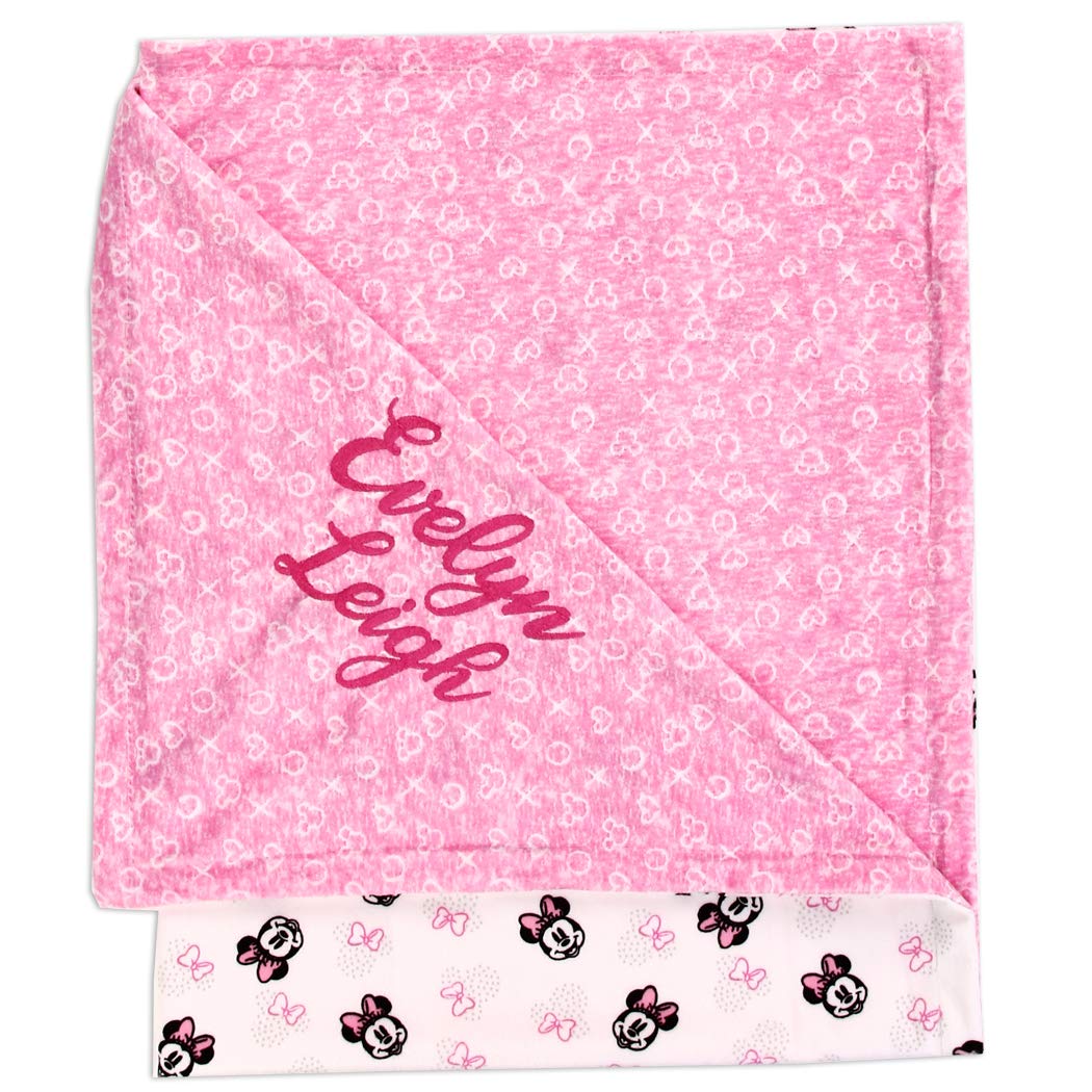 Personalized Disney Minnie Mouse Baby Blanket 1