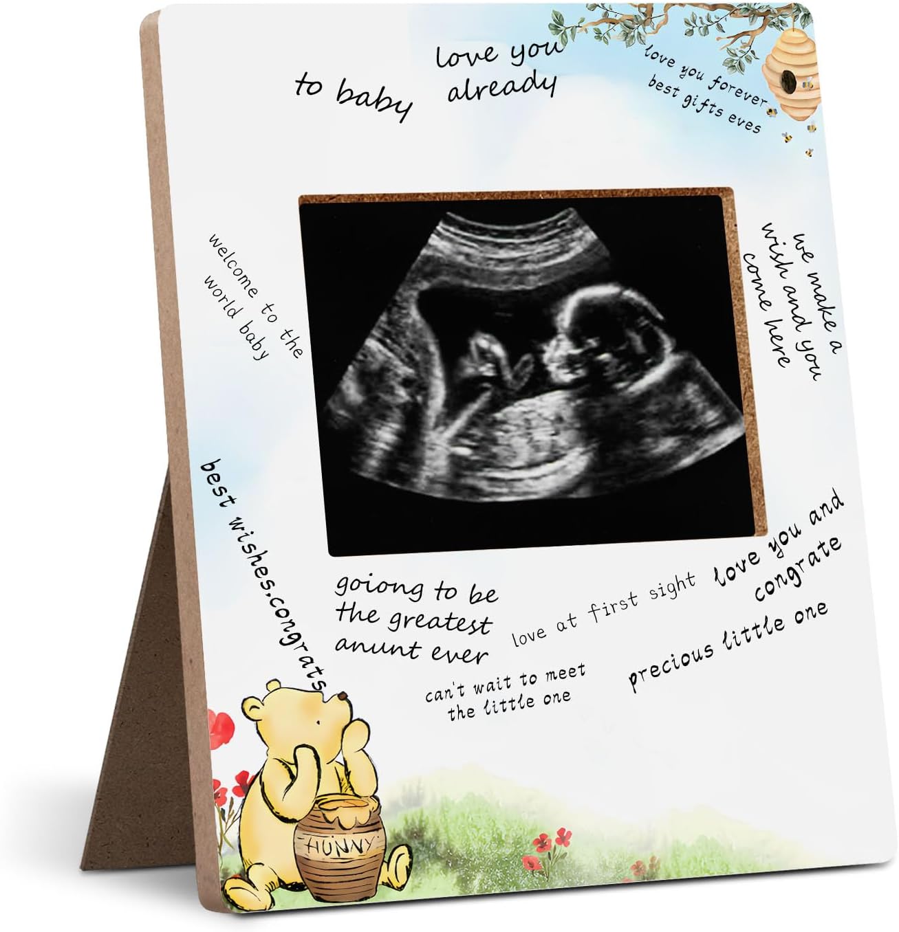 Winnie Baby Shower Ultrasound Photo Frame