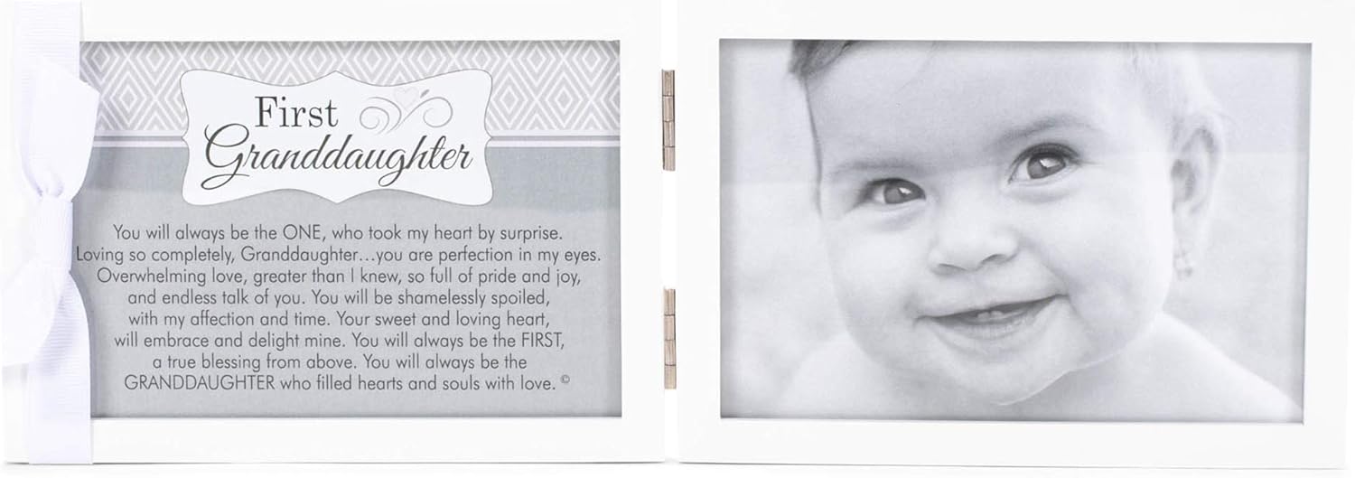 First Granddaughter Keepsake Frame - 4x6 Double Hinged with Poem