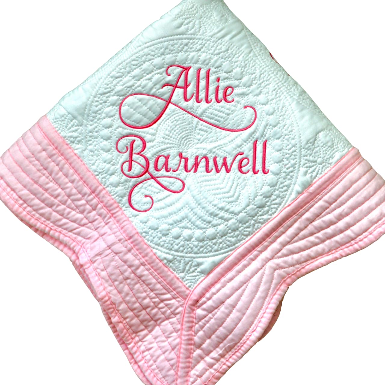 Personalized Baby Blanket With Name and Date Embroidered