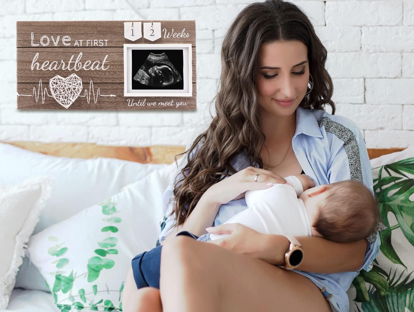 Garybank Ultrasound Frame Pregnancy Gift Love at First Sight Countdown Design