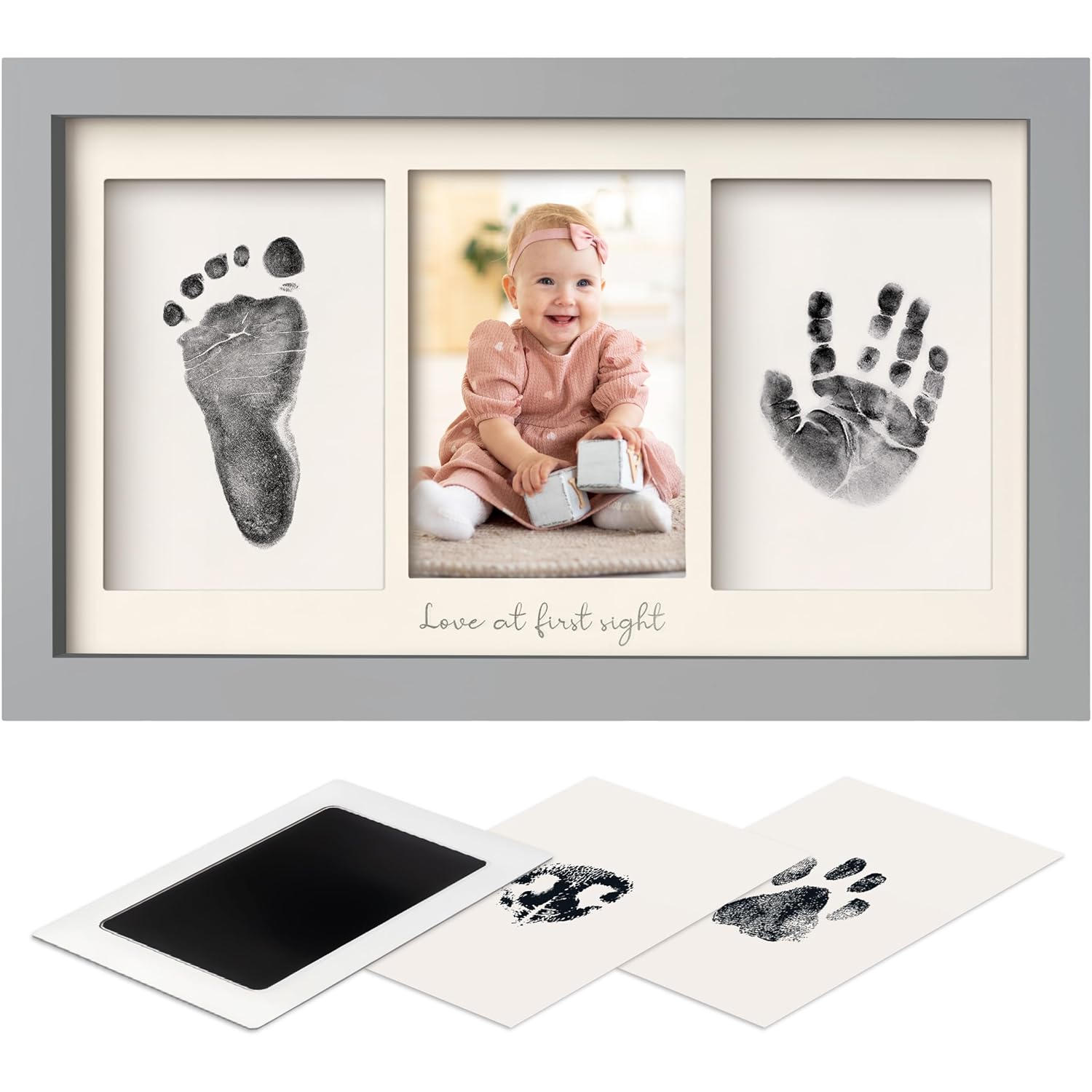 KeaBabies Inkless Hand Footprint Kit - No Mess for Baby Boy Girl