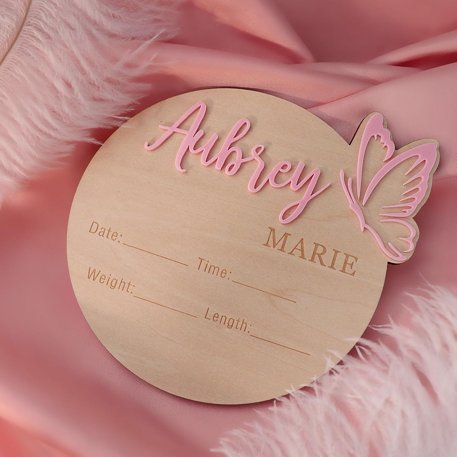 Custom Butterfly 3D Name Sign for Baby Shower