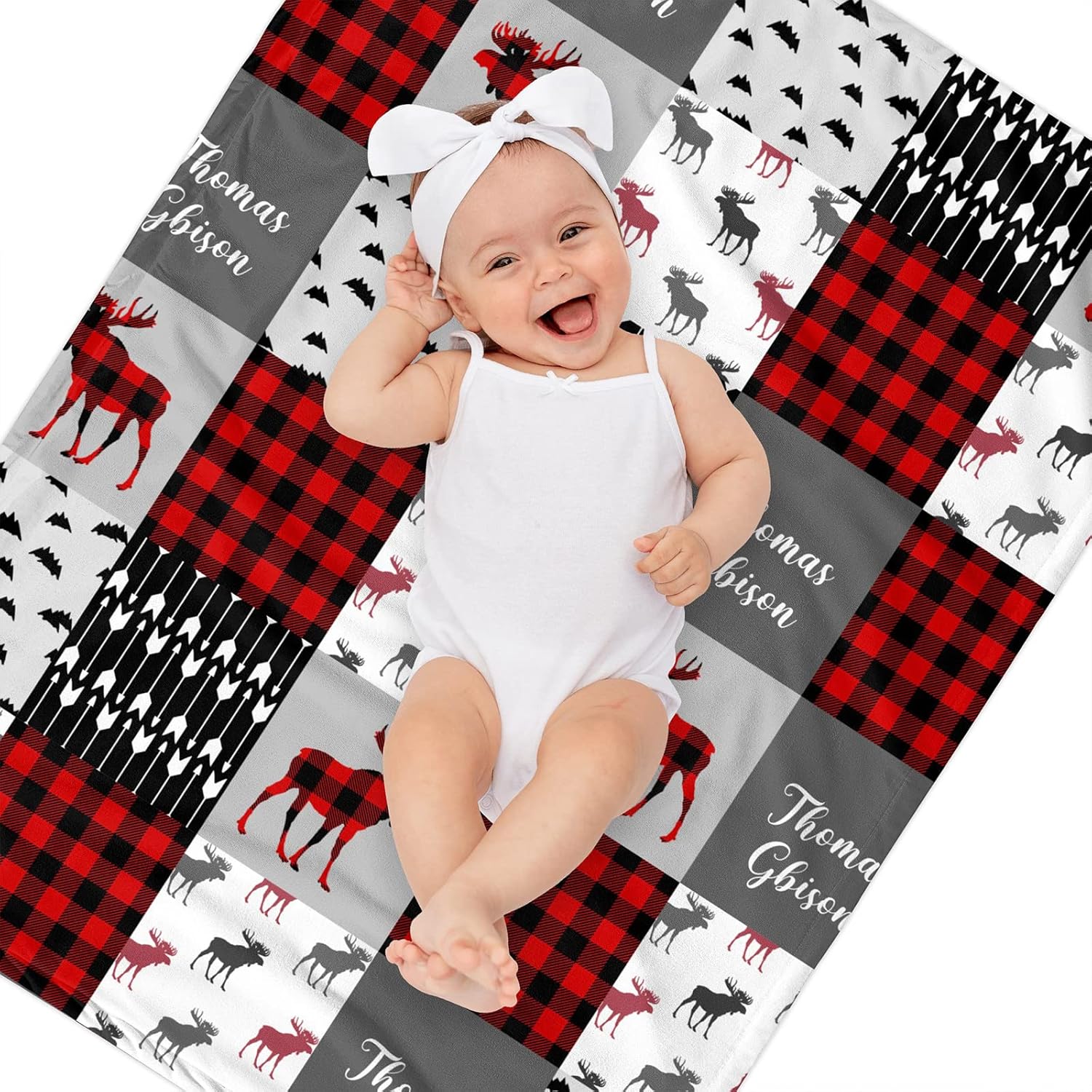Munific Woodland Deer Personalized Baby Blanket 1
