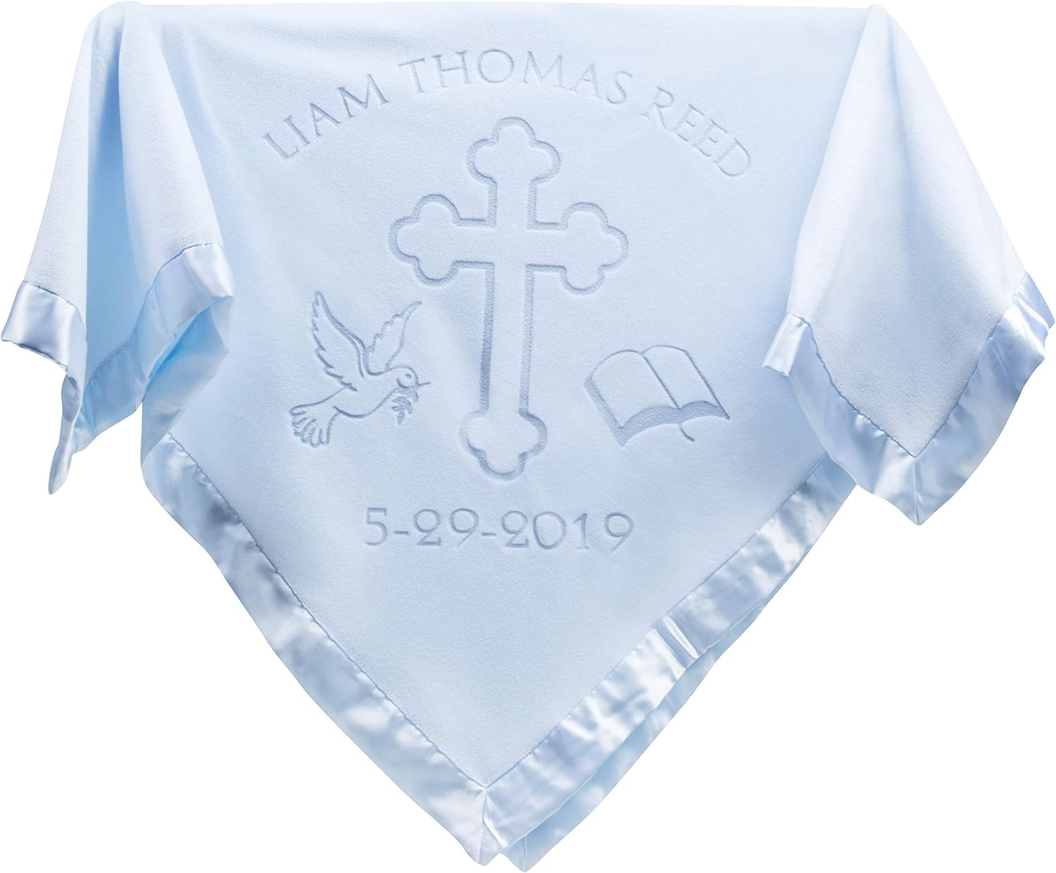 Custom Catch Personalized Baptism Baby Blanket - Boy or Girl