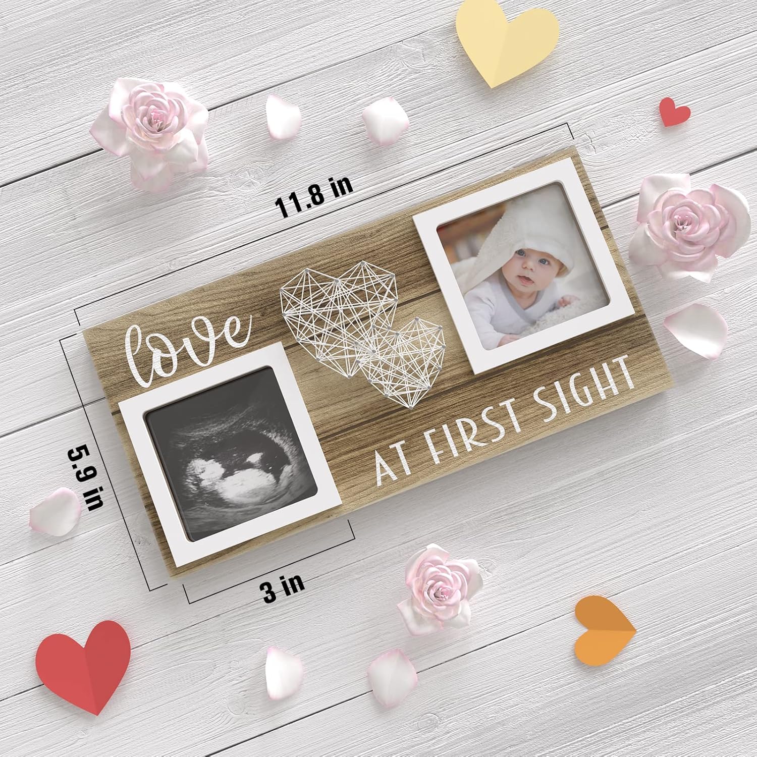 EURSET Baby Sonogram Frame - 3 x 3 Ultrasound Photo Display