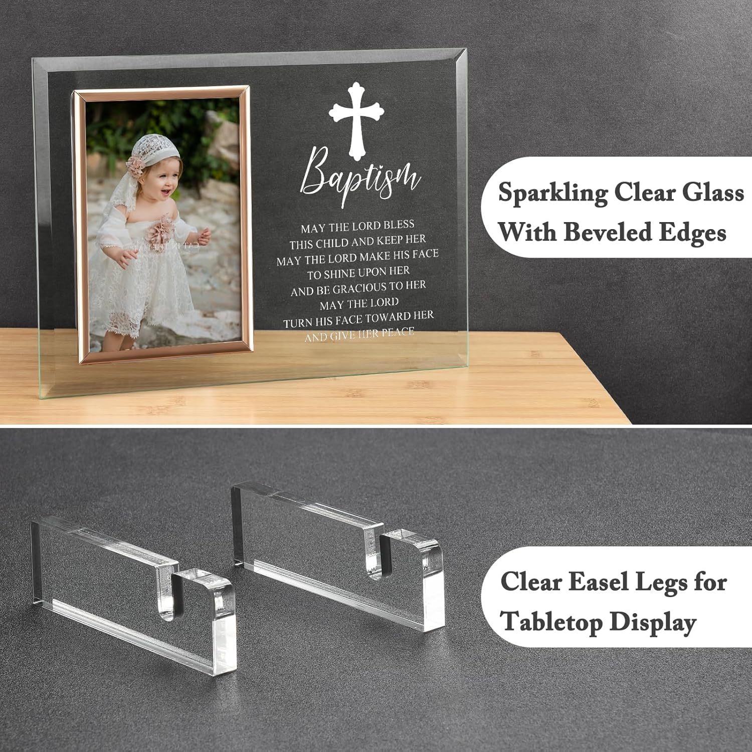 Baptism Picture Frame for Goddaughter and Baby Girls