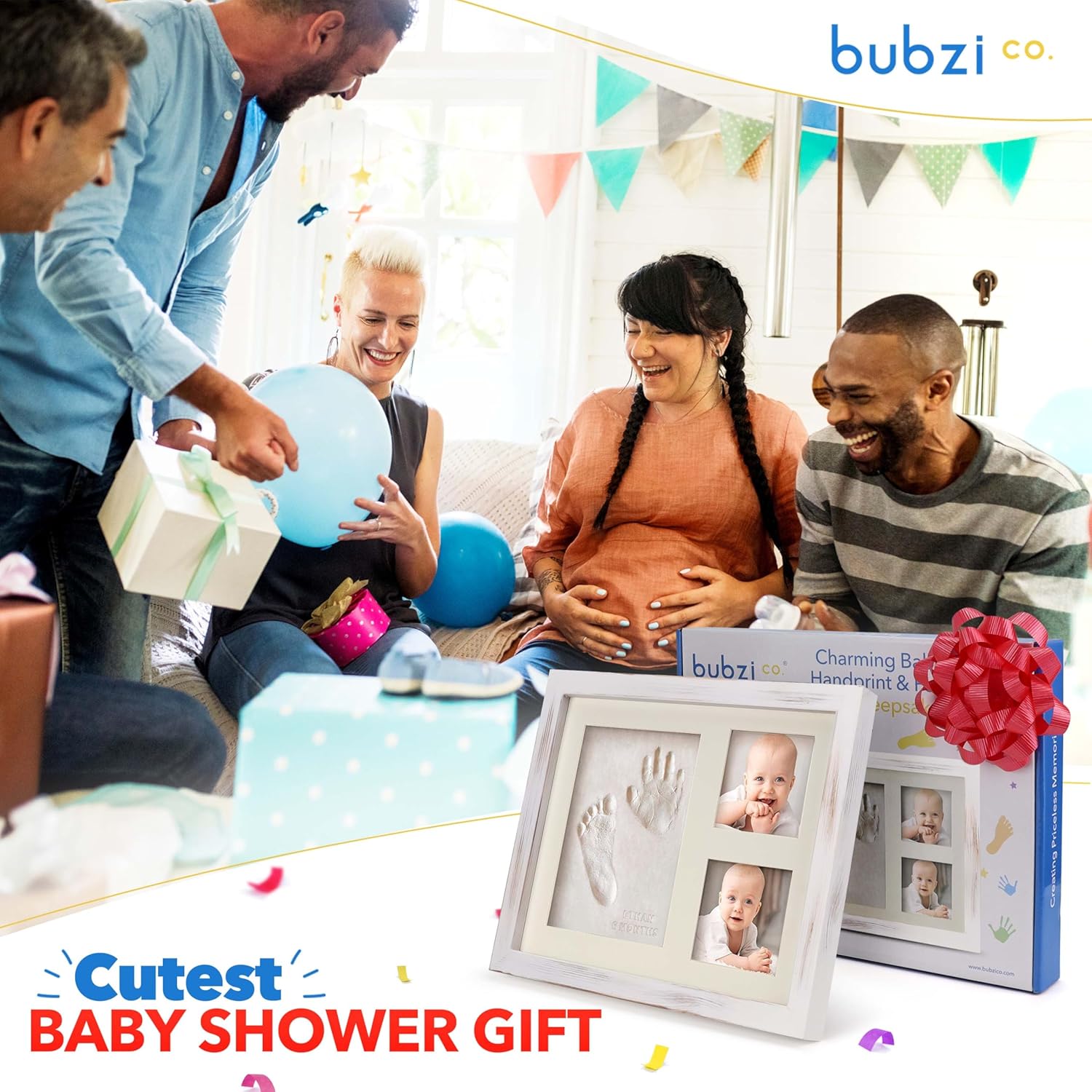 Bubzi Co Baby Print Kit - Keepsake Frame for Newborns