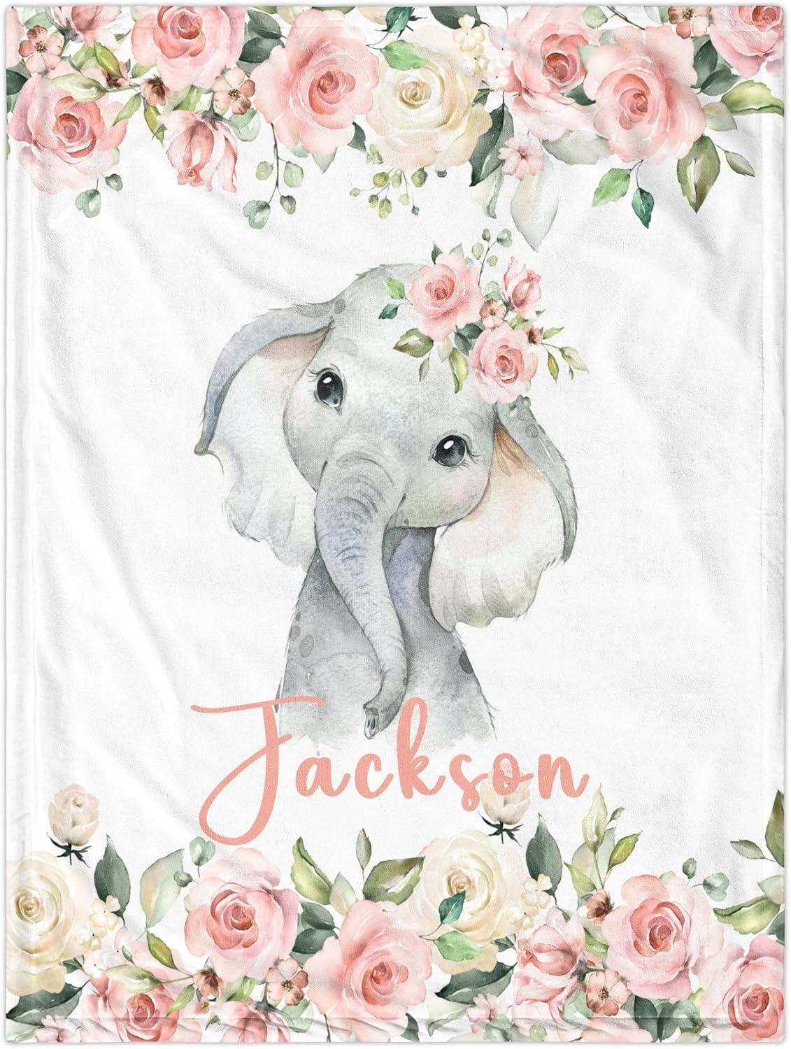 Custom Baby Blanket with Name Soft Personalized Gift for Kids