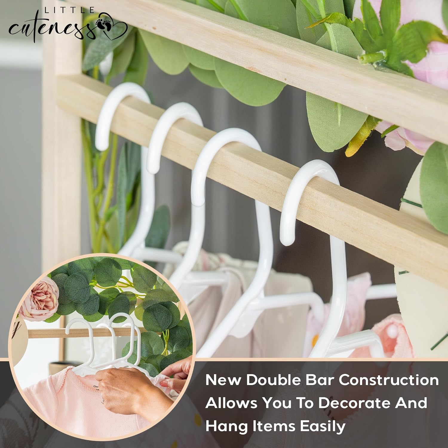 Little Cuteness Wooden Baby Shower Crate Closet