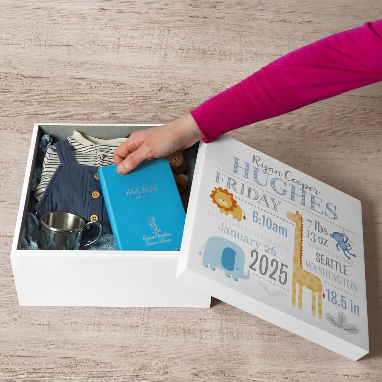 Lets Make Memories Personalized Keepsake Box for Boys
