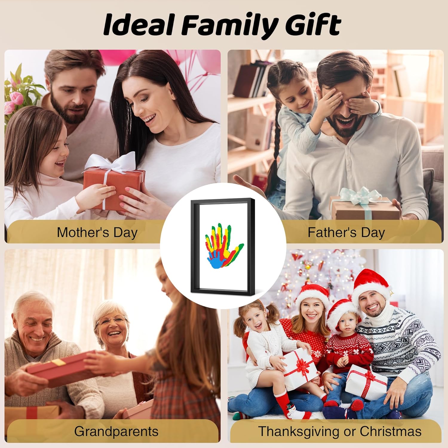 Family Handprint Kit with 6 Non-Toxic Paints 1