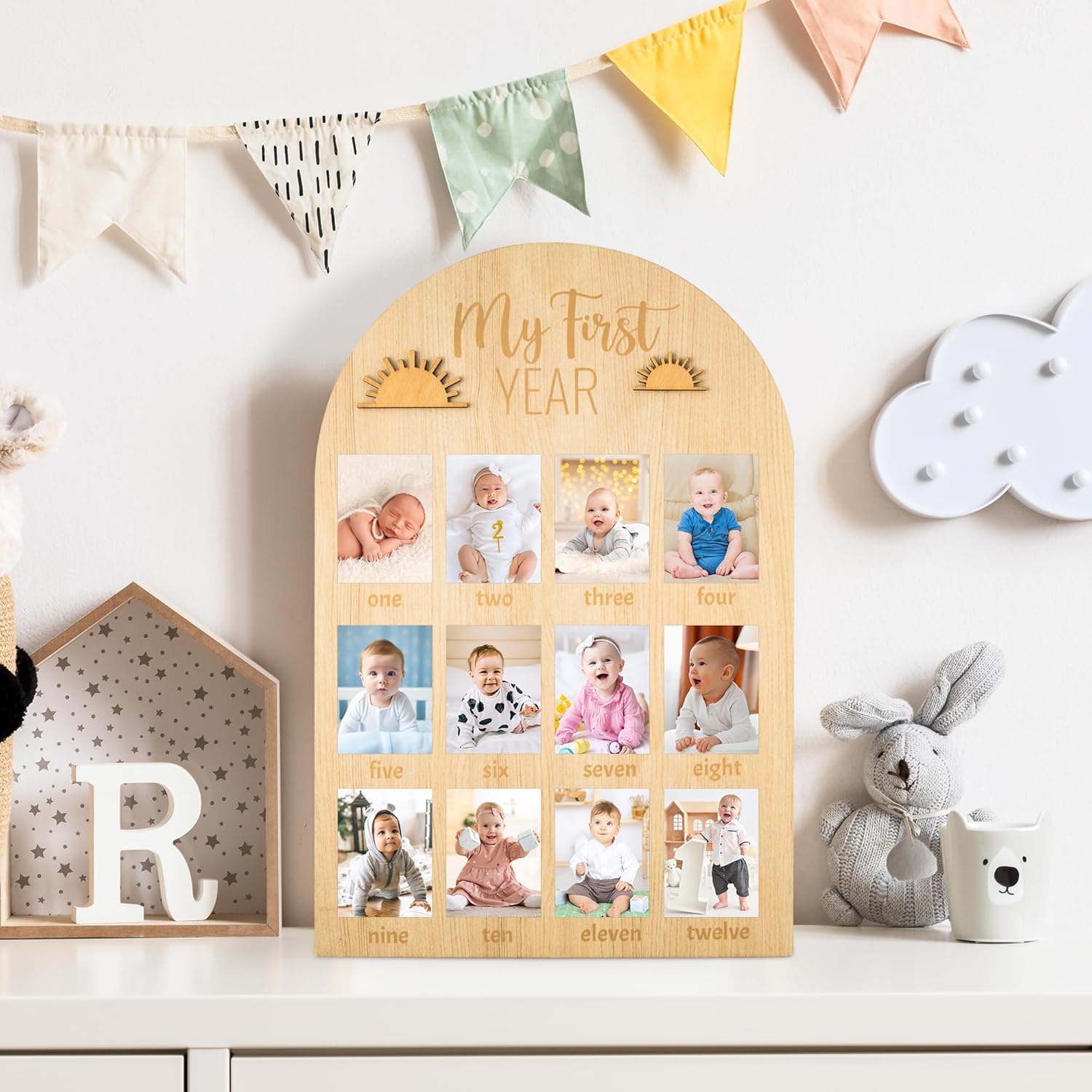 R HORSE First Year Photo Display Wooden Board