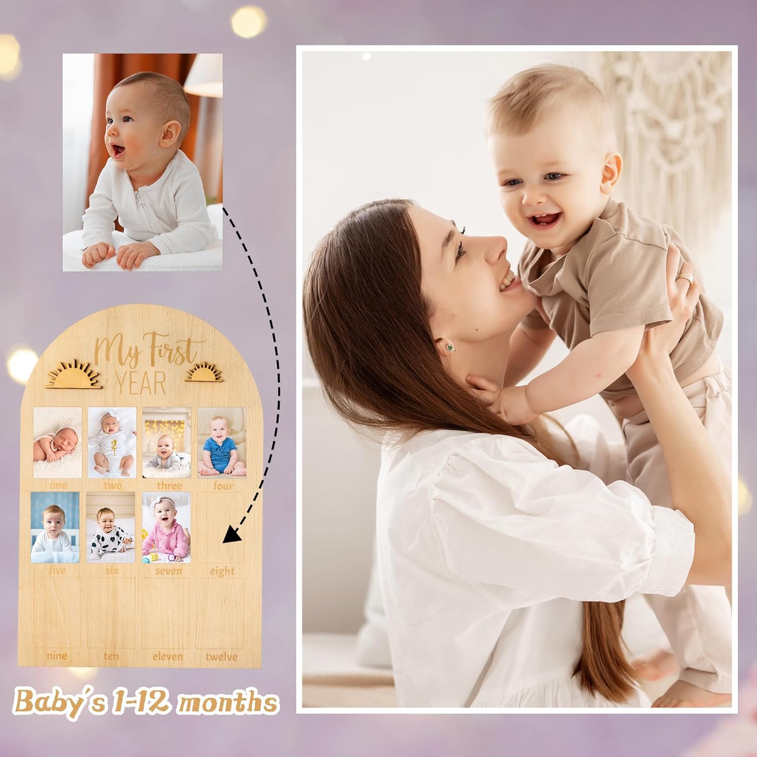 R HORSE First Year Photo Display Wooden Board