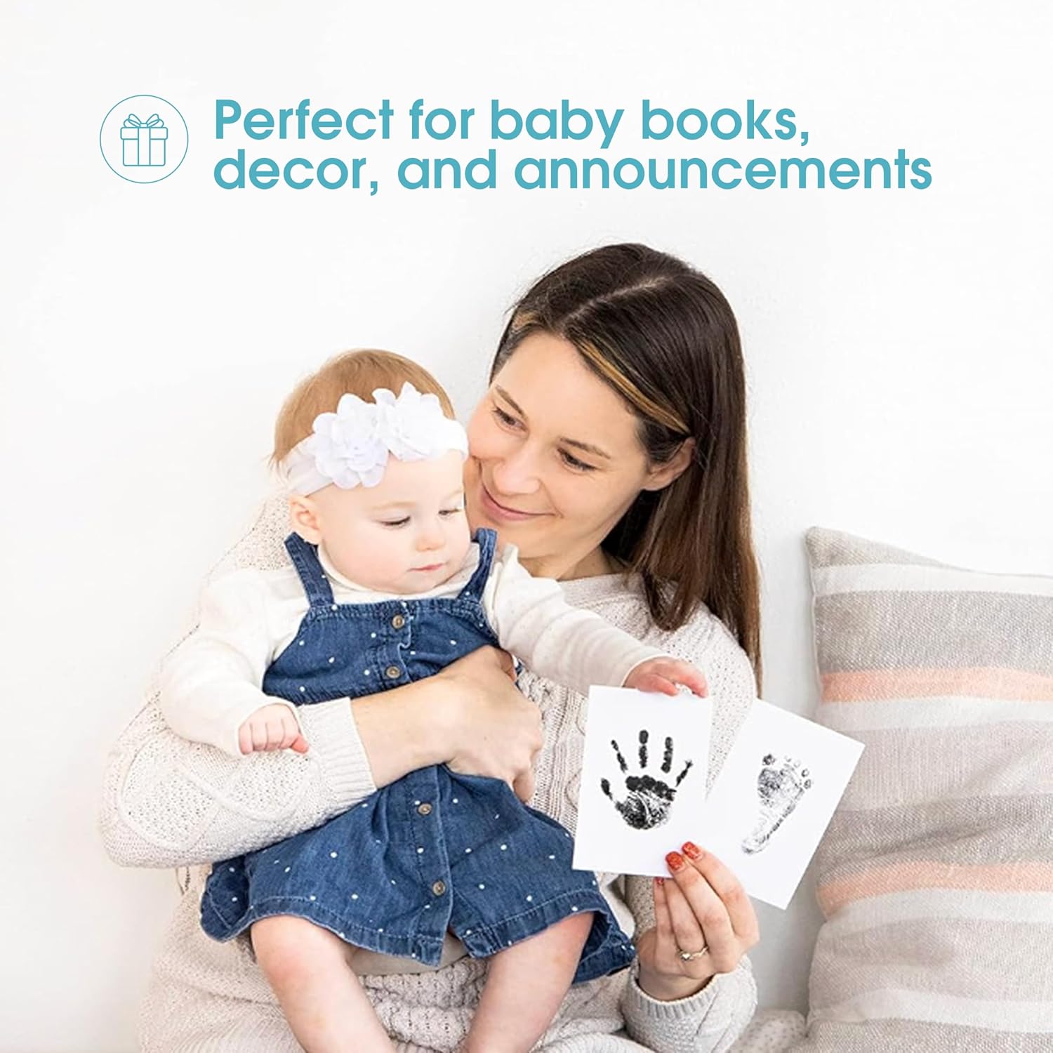 Pearhead Newborn Baby Ink Pad Kit - Mess-Free Safe