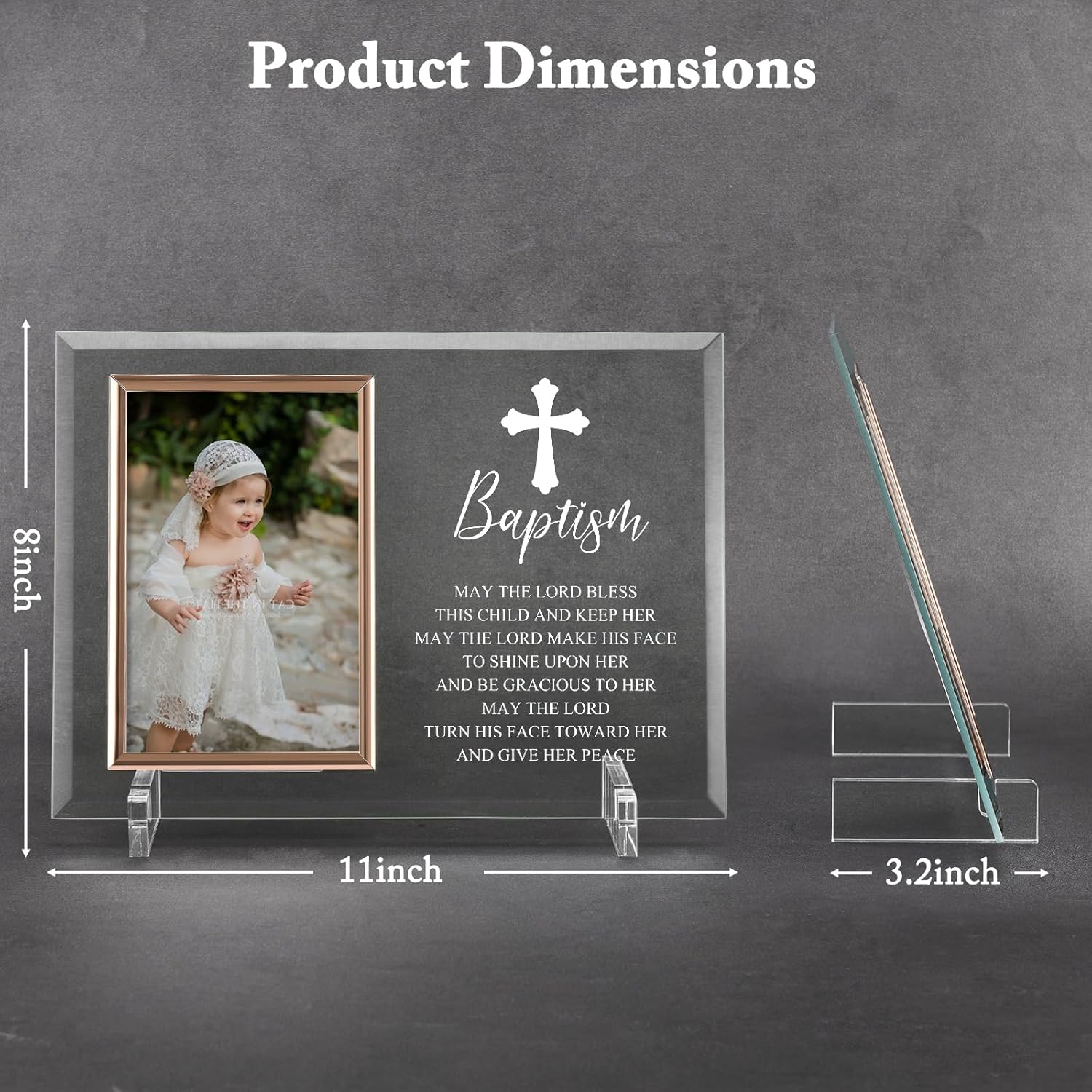 Baptism Picture Frame for Goddaughter and Baby Girls