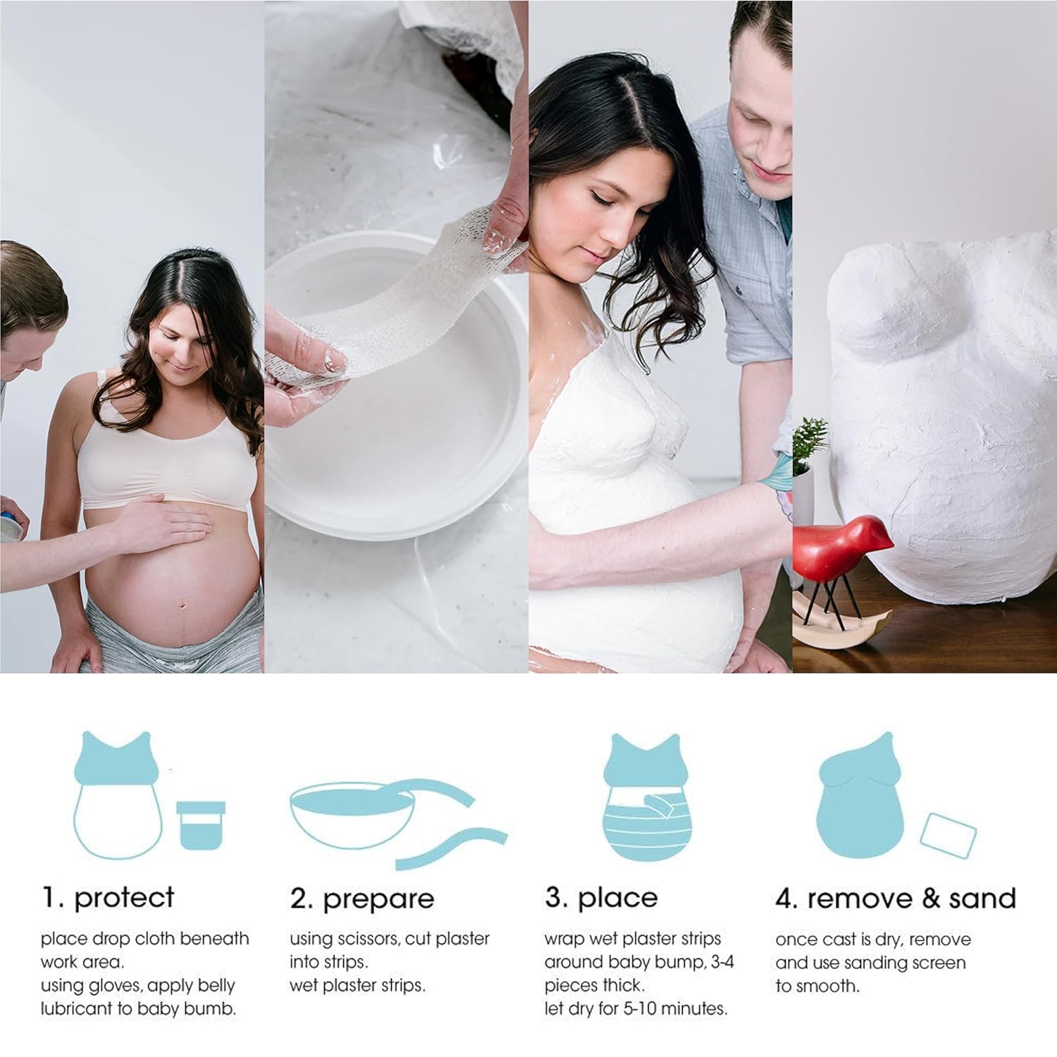 Pearhead Belly Casting Kit - Pregnancy Keepsake for Expecting Moms