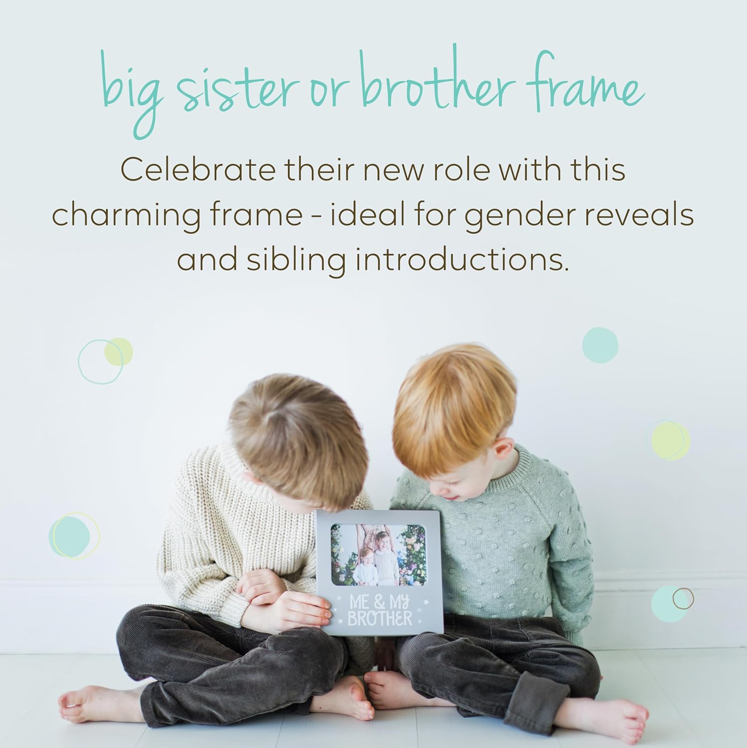 Tiny Ideas Me and My Brother Picture Frame Gray