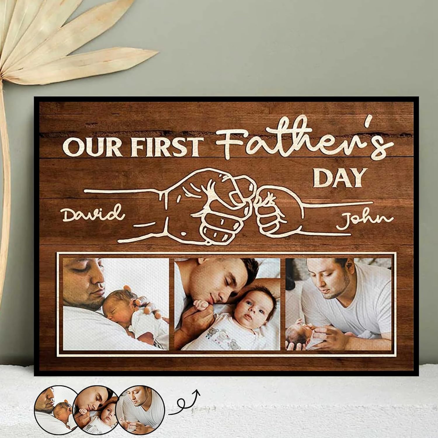 Personalized Dad Photo Frame Wall Art for Father Day