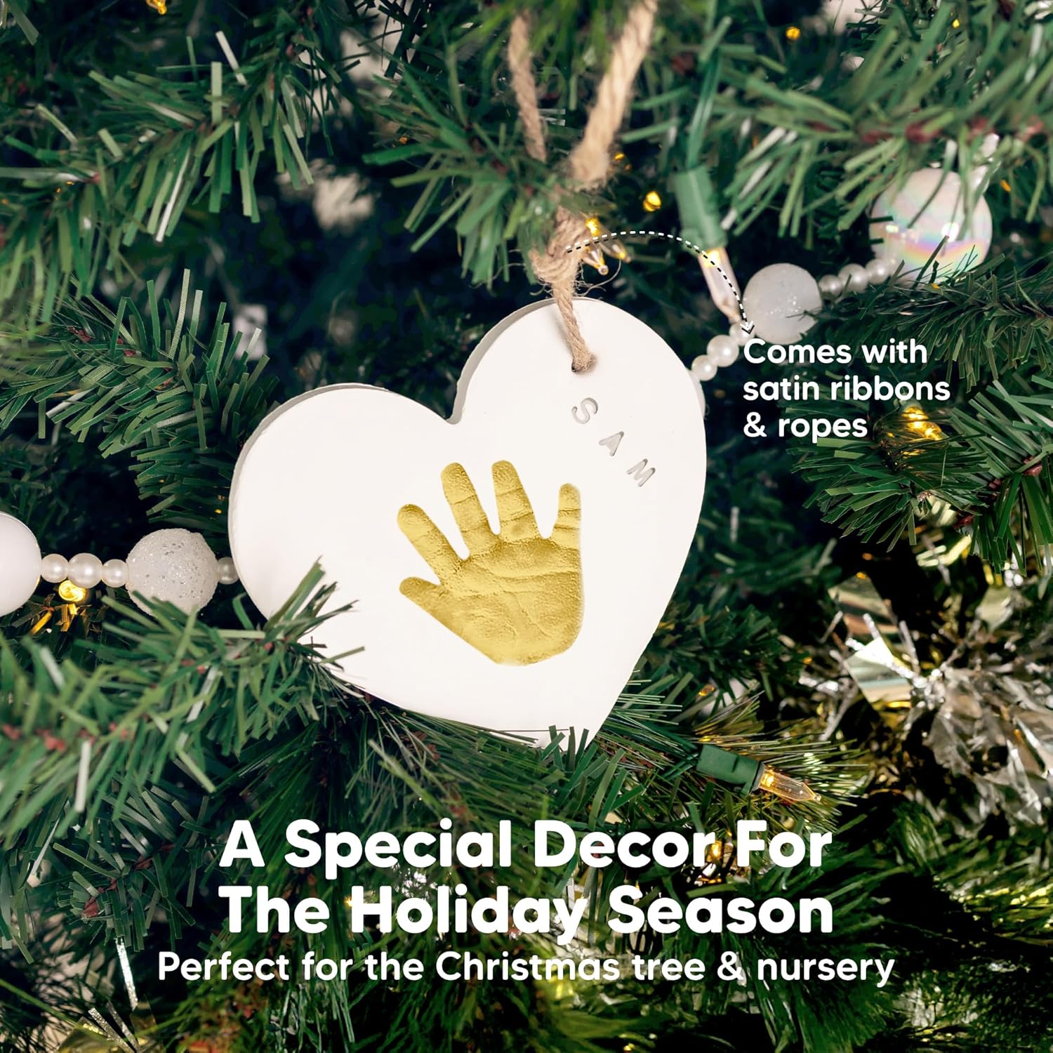 KeaBabies Baby Hand Footprint Kit - Quick Dry Ornament Kit for Newborns