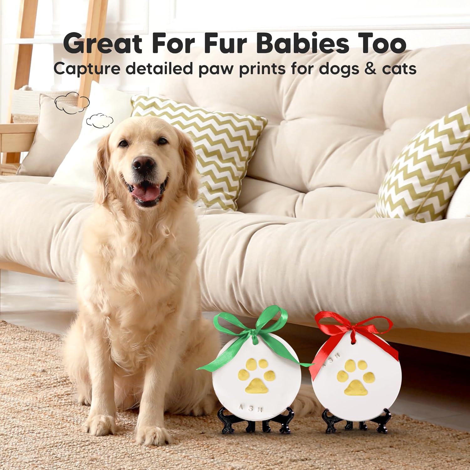 KeaBabies Baby Footprint Ornament Kit for Girls and Boys