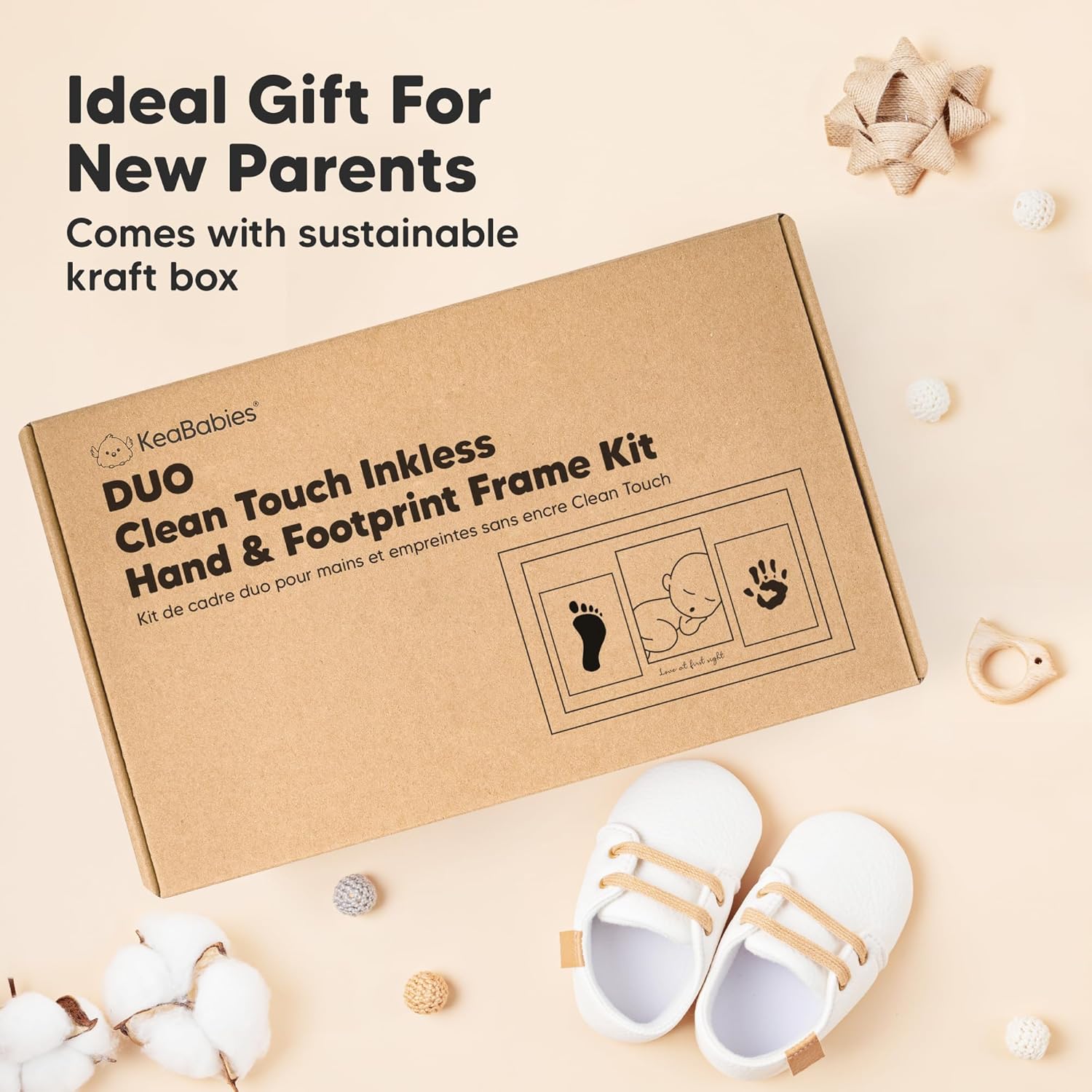 KeaBabies Inkless Hand Footprint Kit Sage