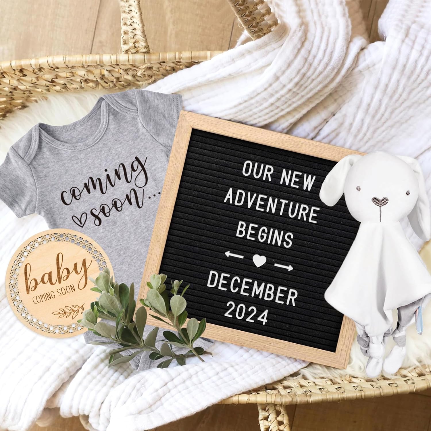 Blinking Stars Baby Coming Soon Announcement Set