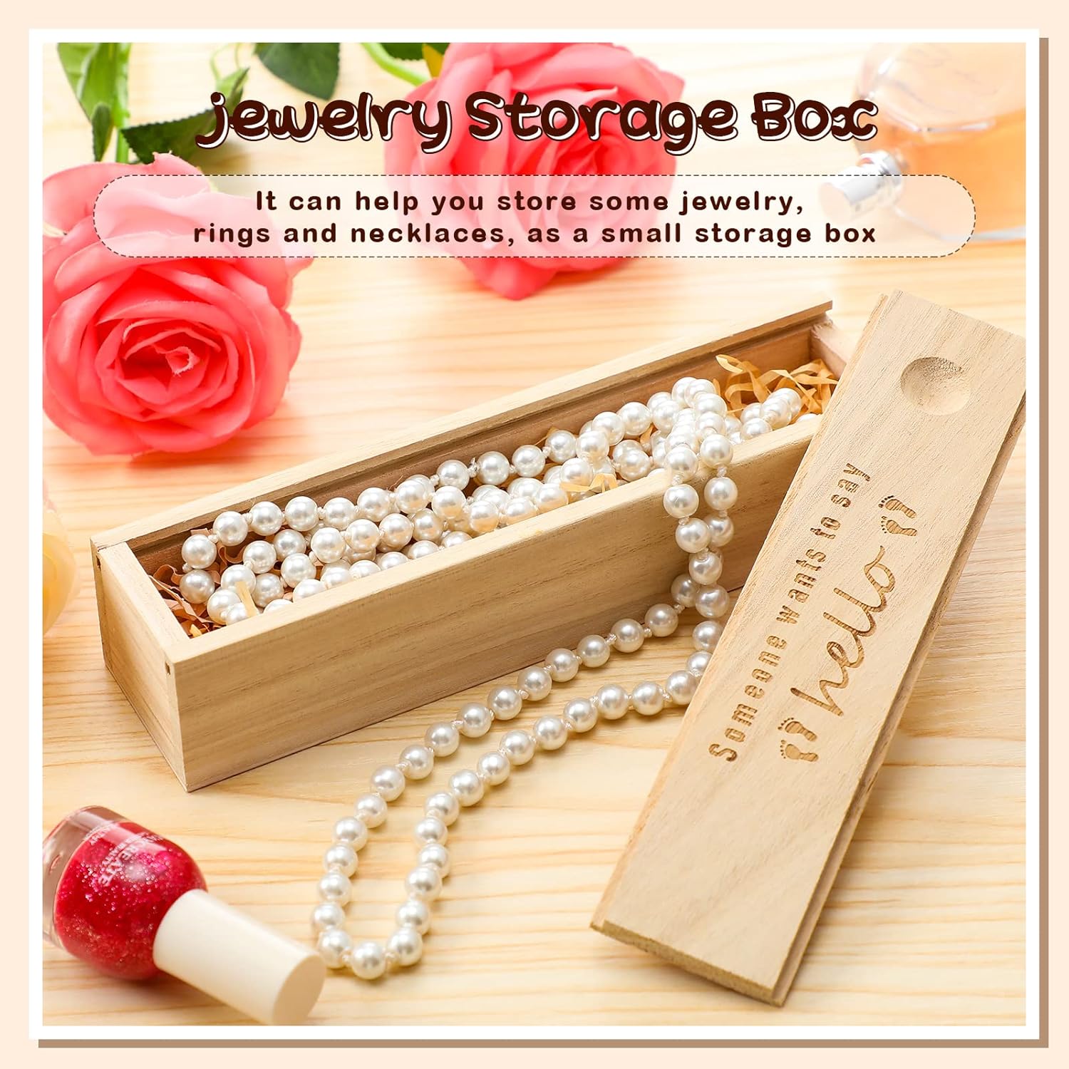 Qunclay Pregnancy Test Keepsake Box with Raffia Ribbon