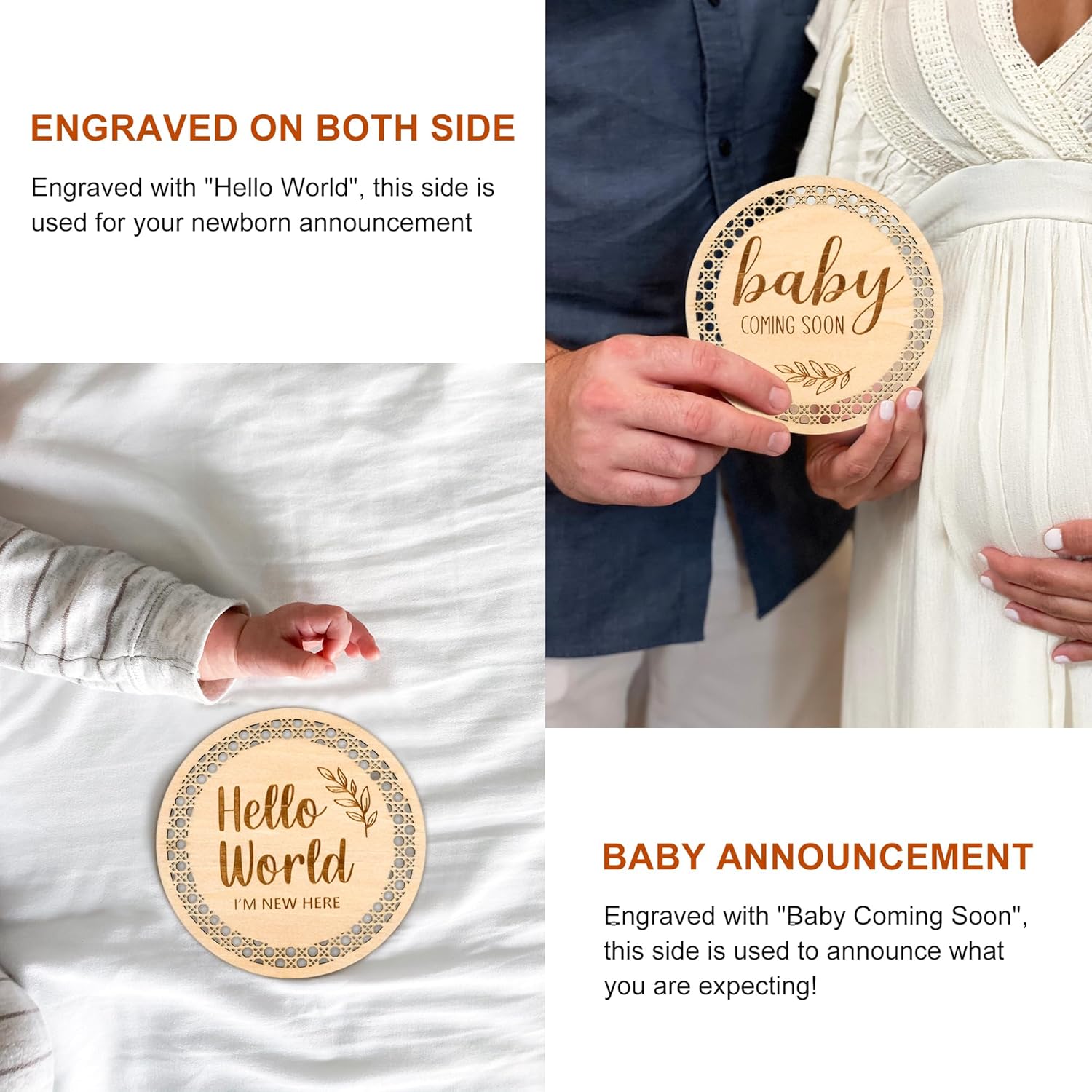 Blinking Stars Baby Coming Soon Announcement Set