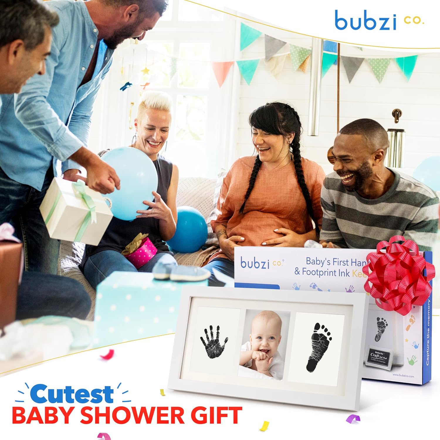 Bubzi Co Baby Handprint Footprint Kit for Newborns 1