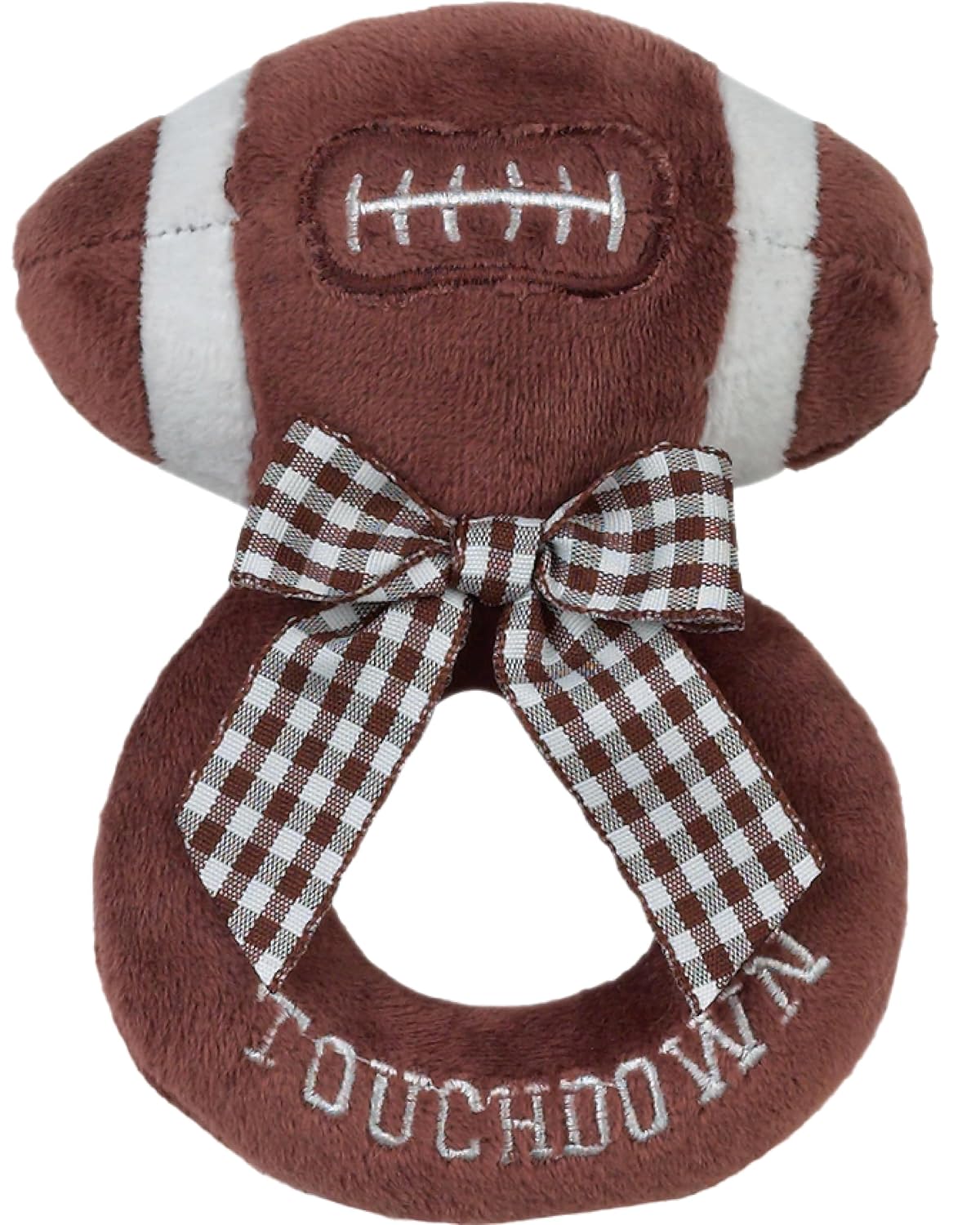 Bearington Baby Touchdown Plush Football Rattle