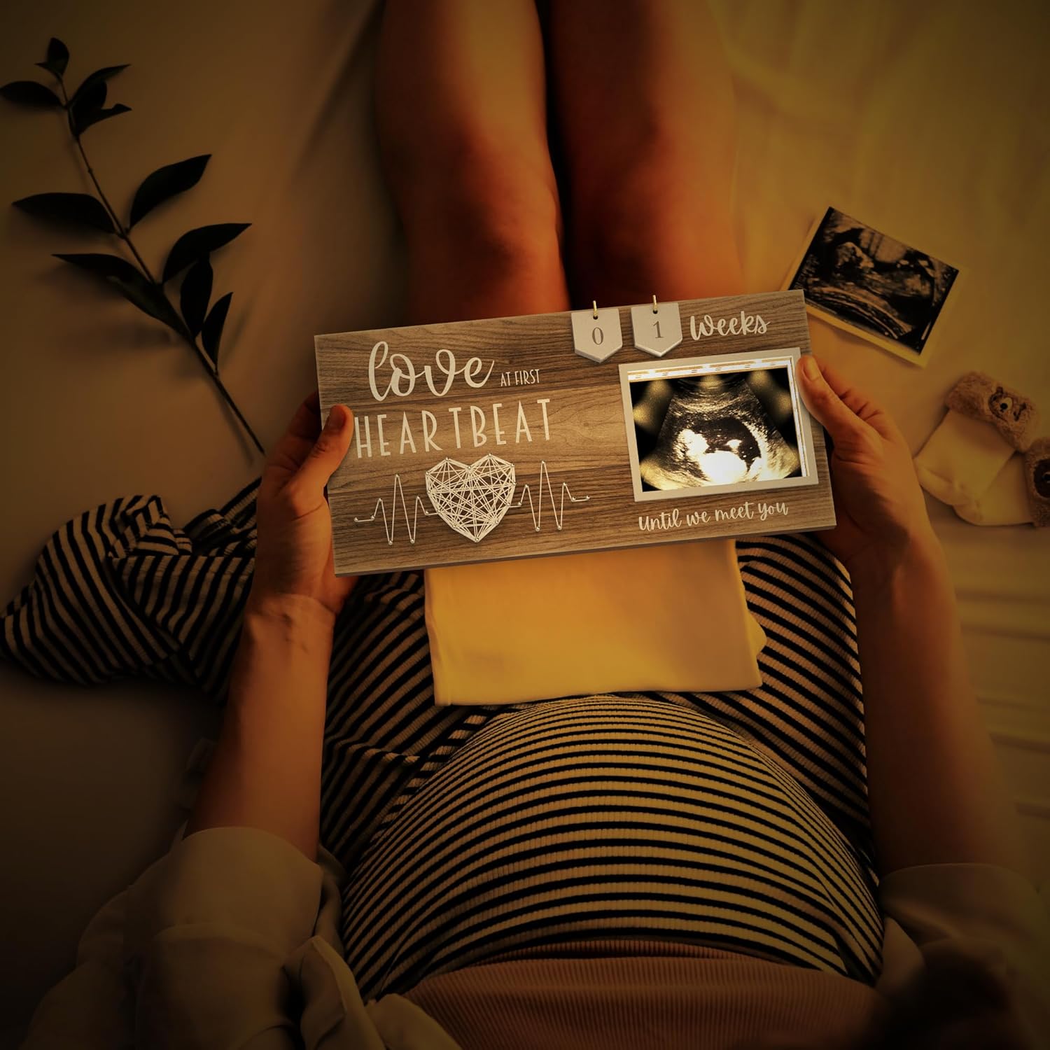 LED Illuminated Sonogram Frame with Countdown Weeks