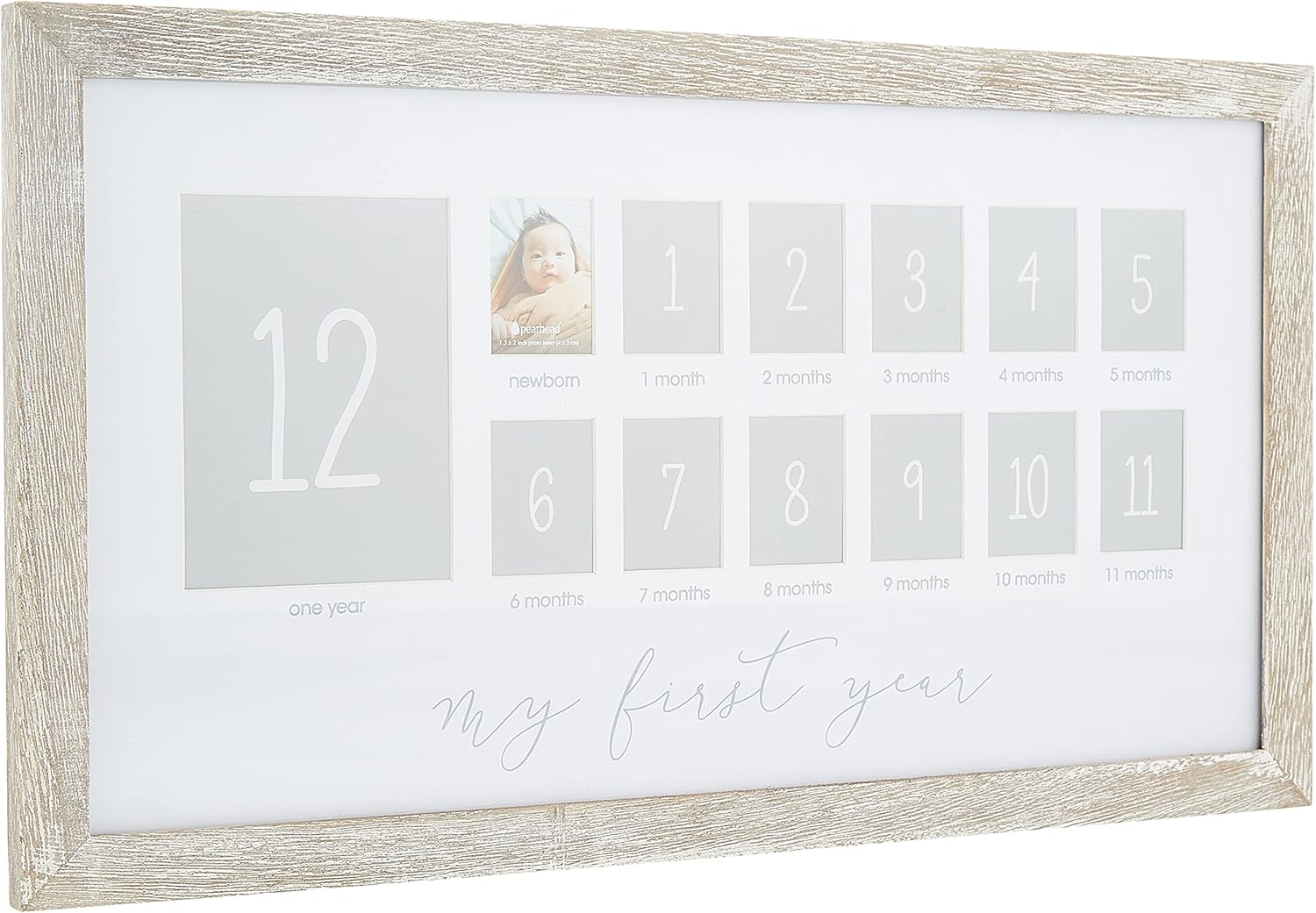 Pearhead My First Year Picture Frame 12 Months Birthday Collage