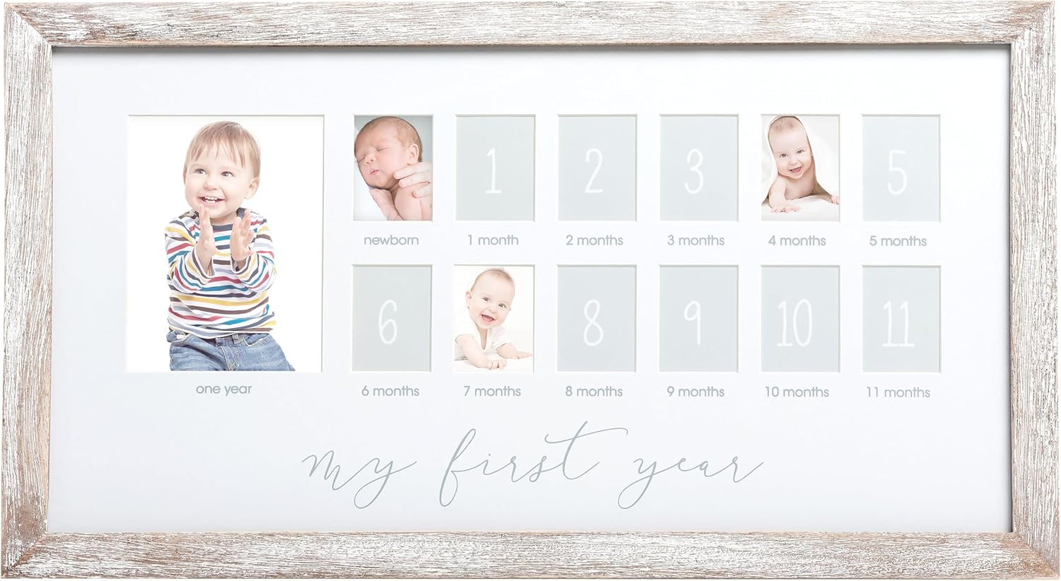 Pearhead My First Year Picture Frame 12 Months Birthday Collage