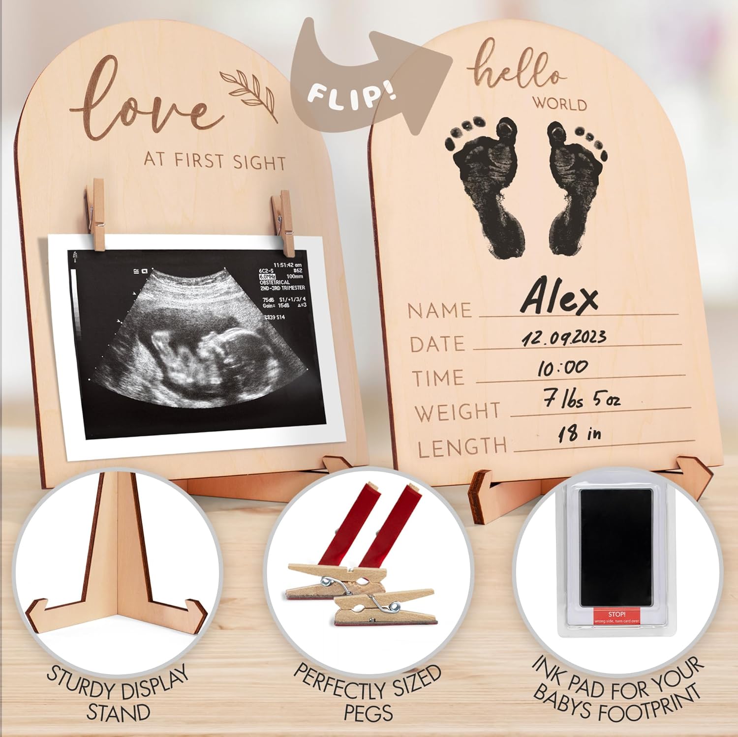 KIBAGA Cute Double Sided Ultrasound Frame