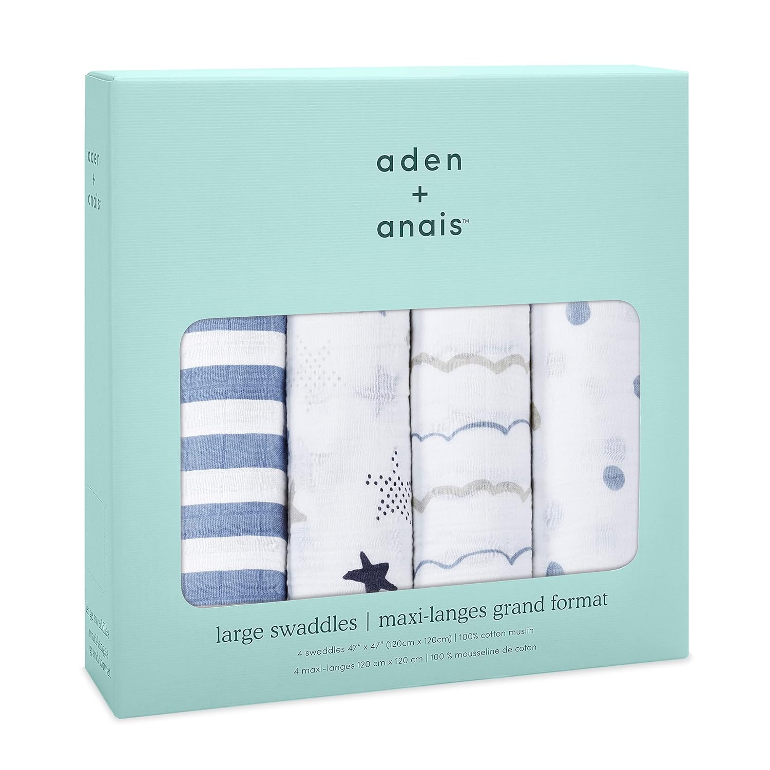 Aden Anais Rock Star Muslin Swaddle Blanket 4 Pack