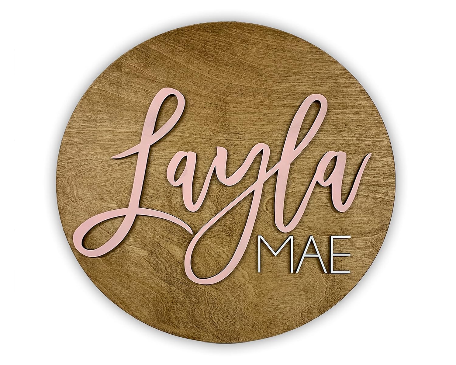 Nursery Name Sign Personalized Wooden Wall Plaque