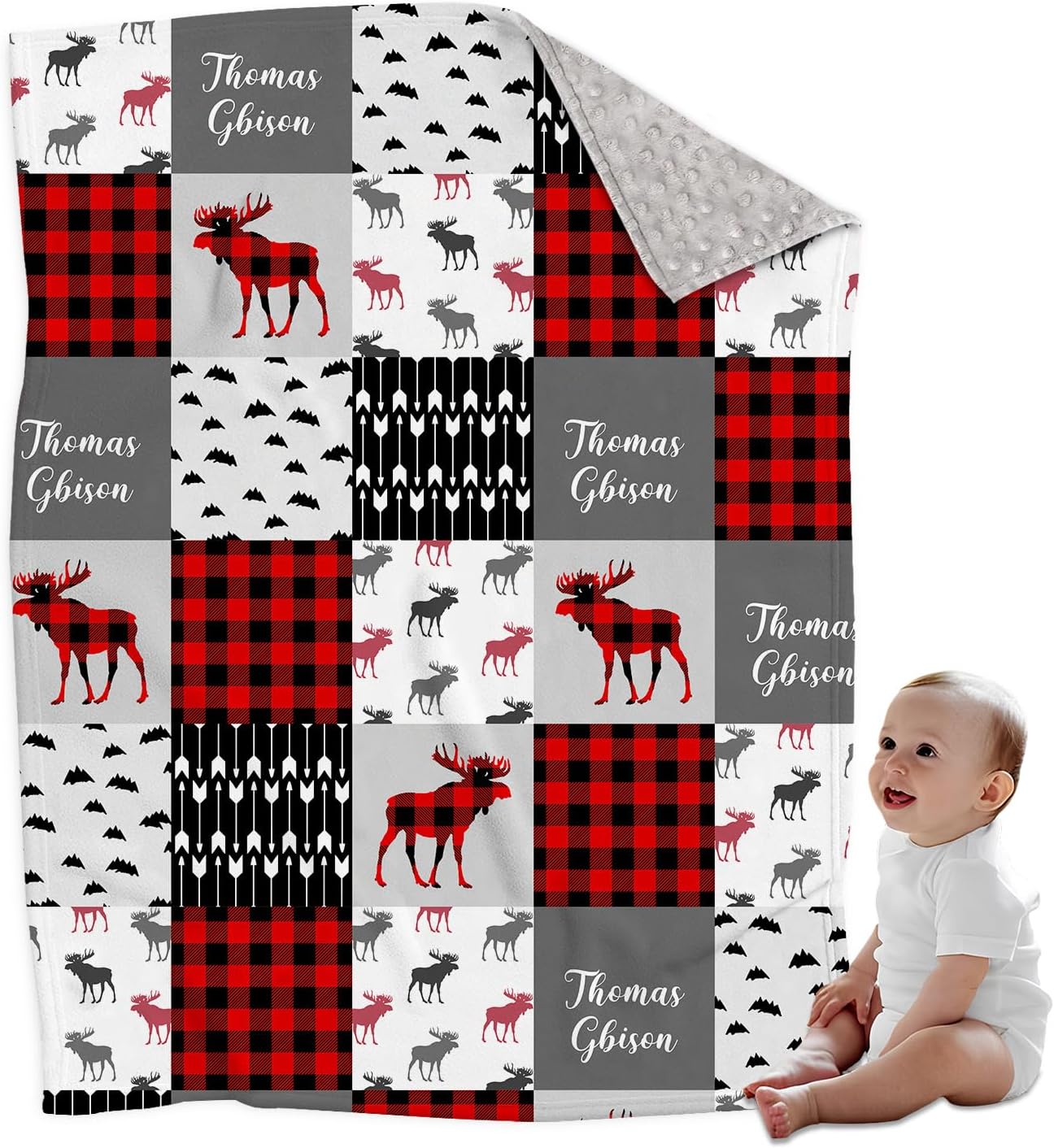 Munific Woodland Deer Personalized Baby Blanket 1