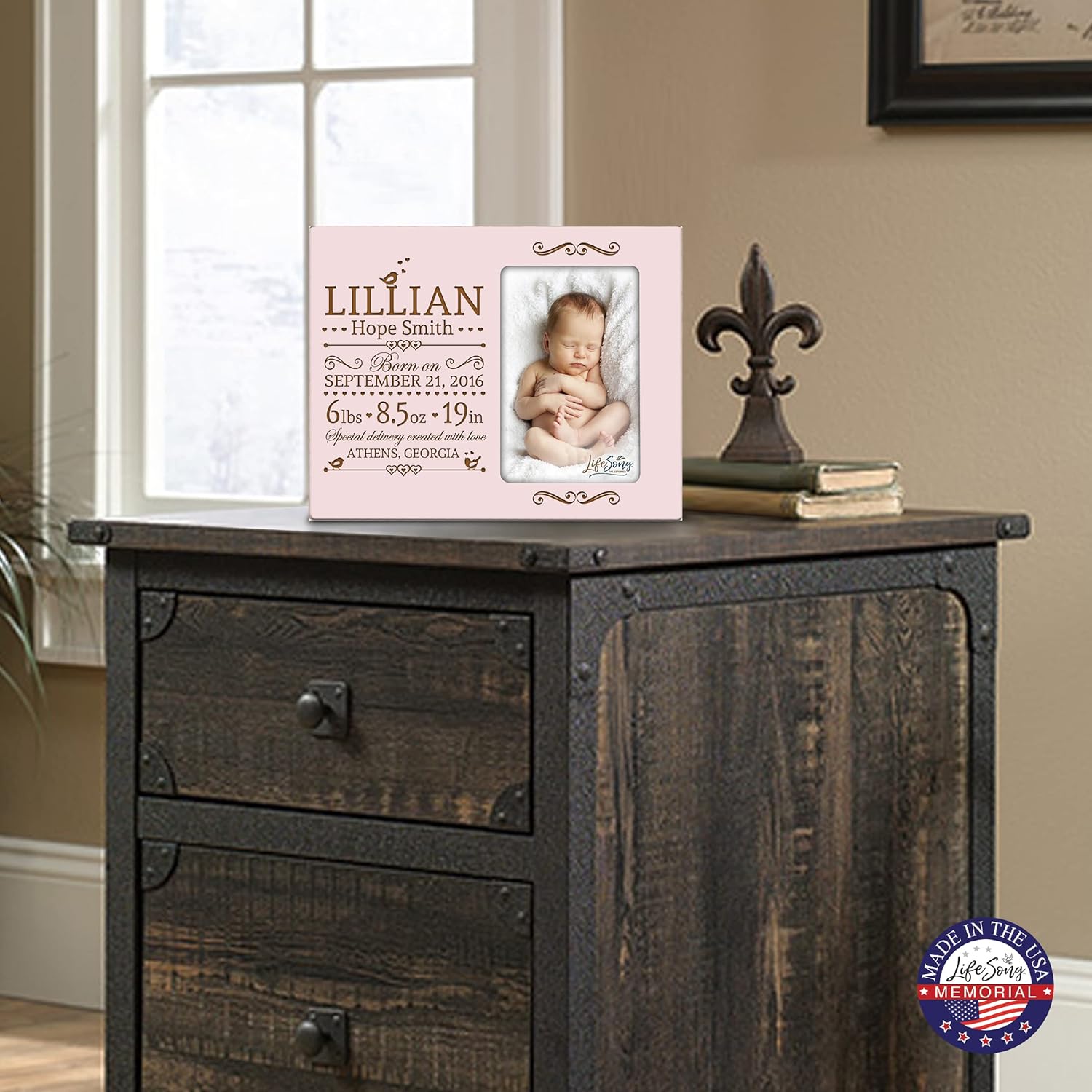 LifeSong Milestones New Baby Birth Announcement Frame