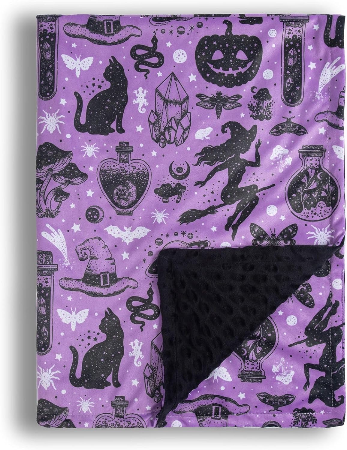 Donsonny Halloween Witch Baby Blanket 30x40 Inch Soft Minky