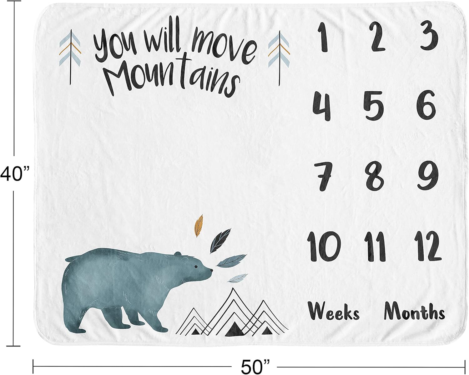 Sweet Jojo Designs Mountain Boy Milestone Blanket