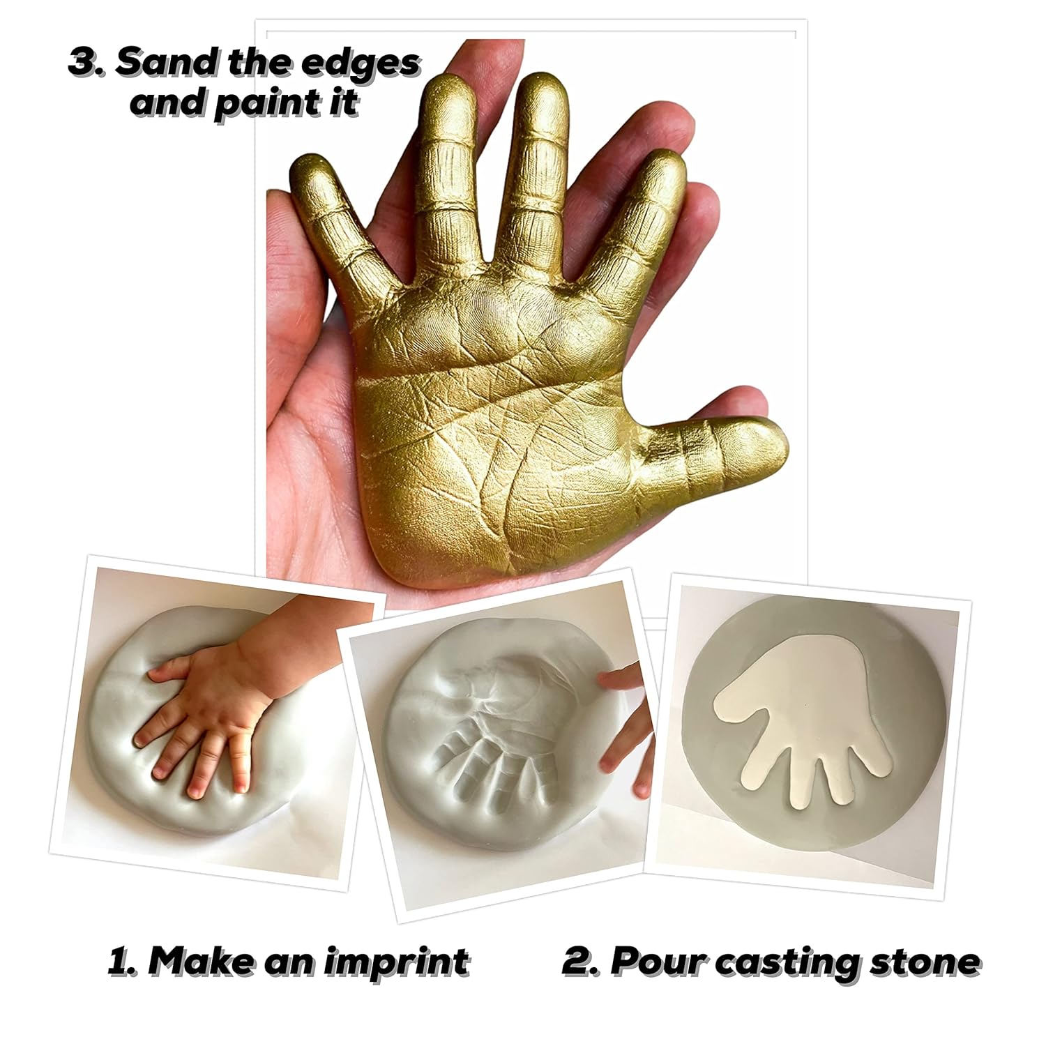 Sweet Memories Baby Hands Feet Casting Kit - 2-8 Casts DIY Keepsake