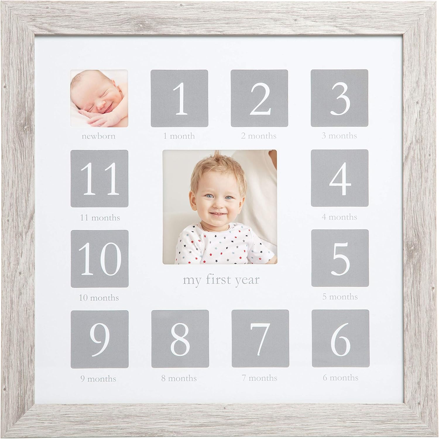 Kate Milo My First Year Frame - Rustic Wood
