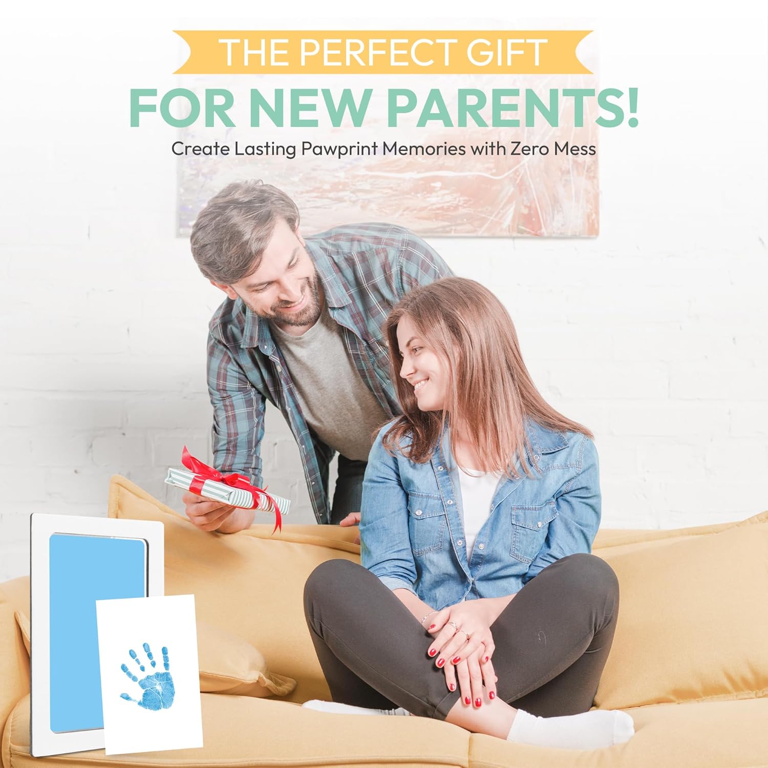 Clean Touch Ink Pad for Baby Handprints - Safe Non-Toxic