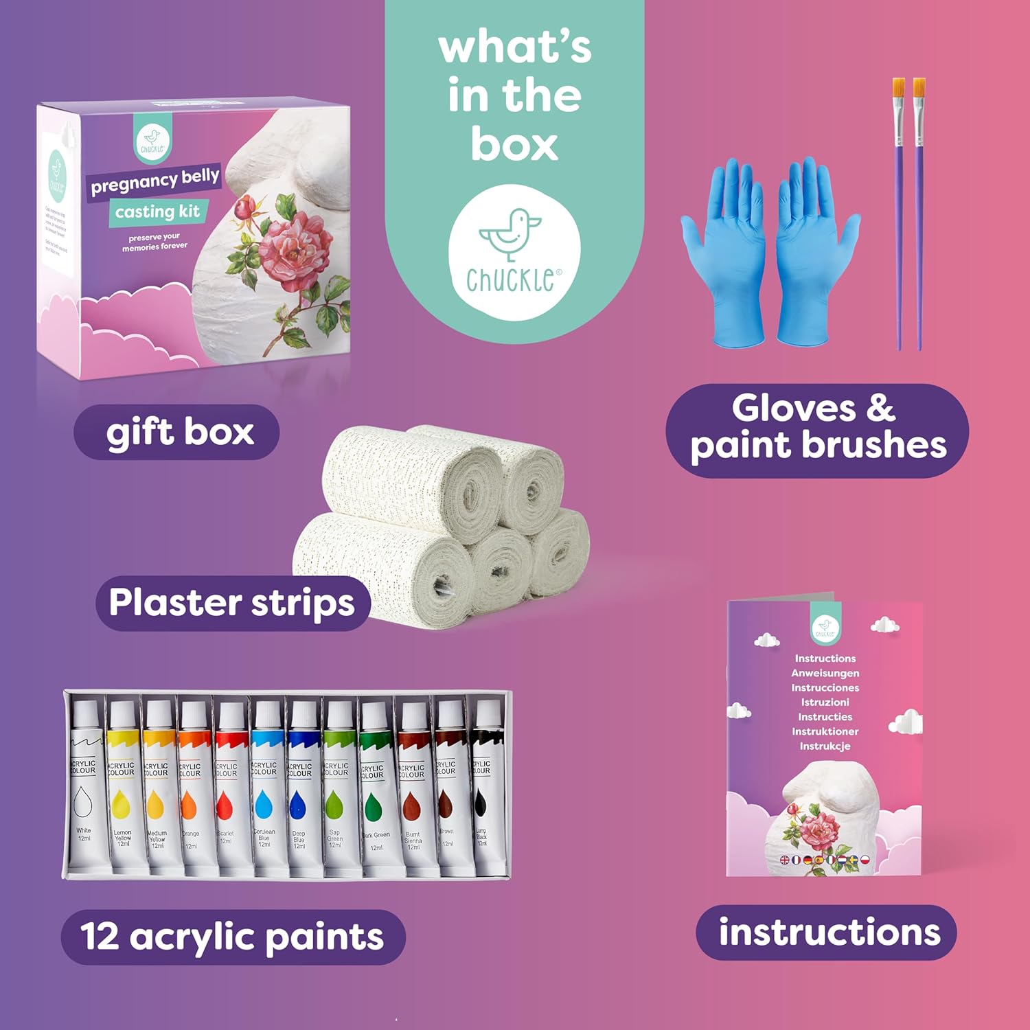 Chuckle Belly Casting Kit Create a 3D Pregnancy Keepsake