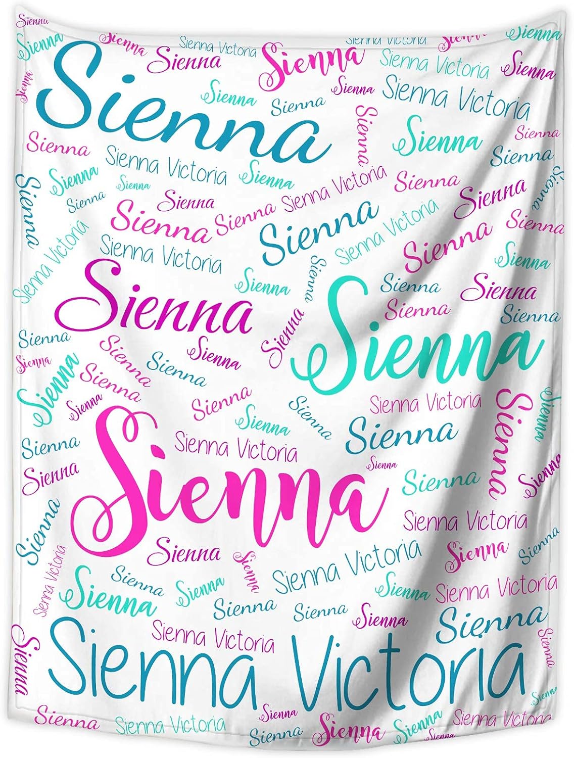 Personalized Baby Blanket for Girls with Name 30x40 Inches