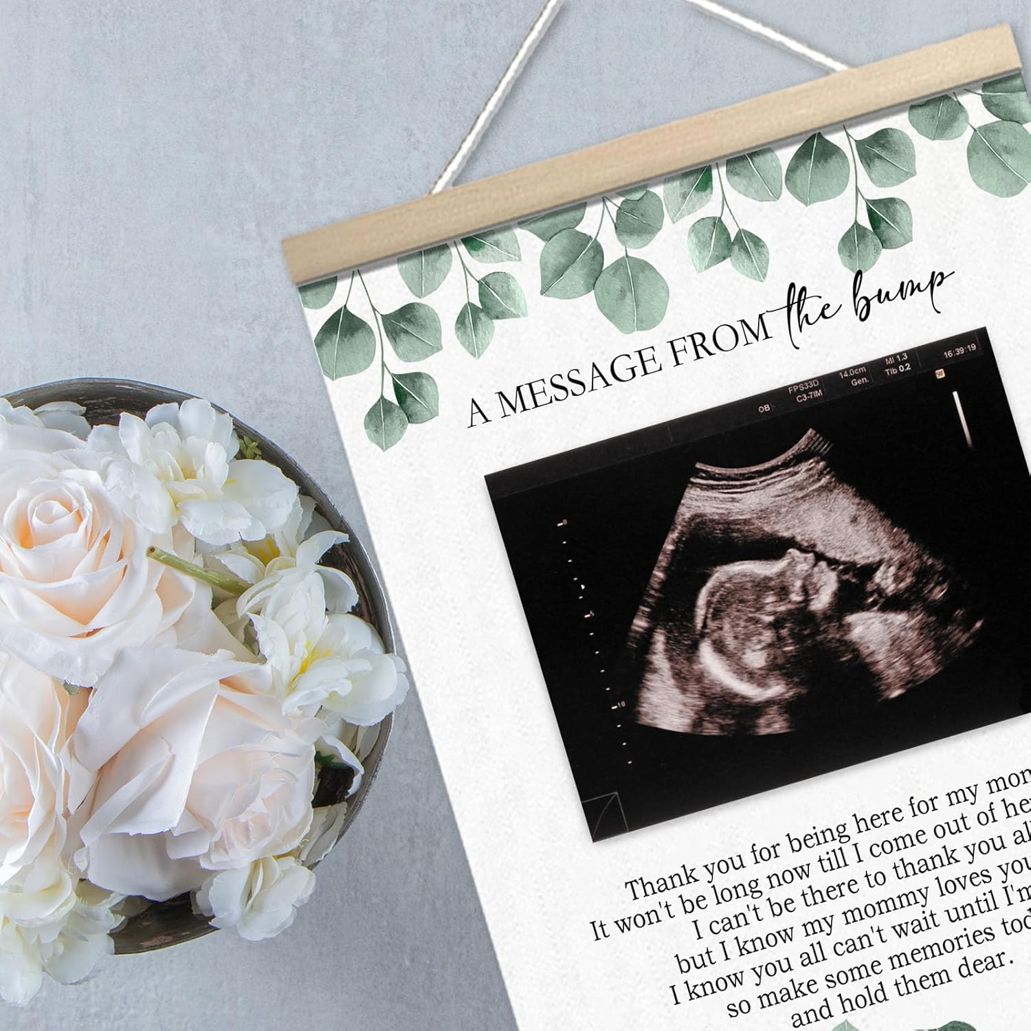 Classic Greenery Baby Shower Decorations Keepsake Frame