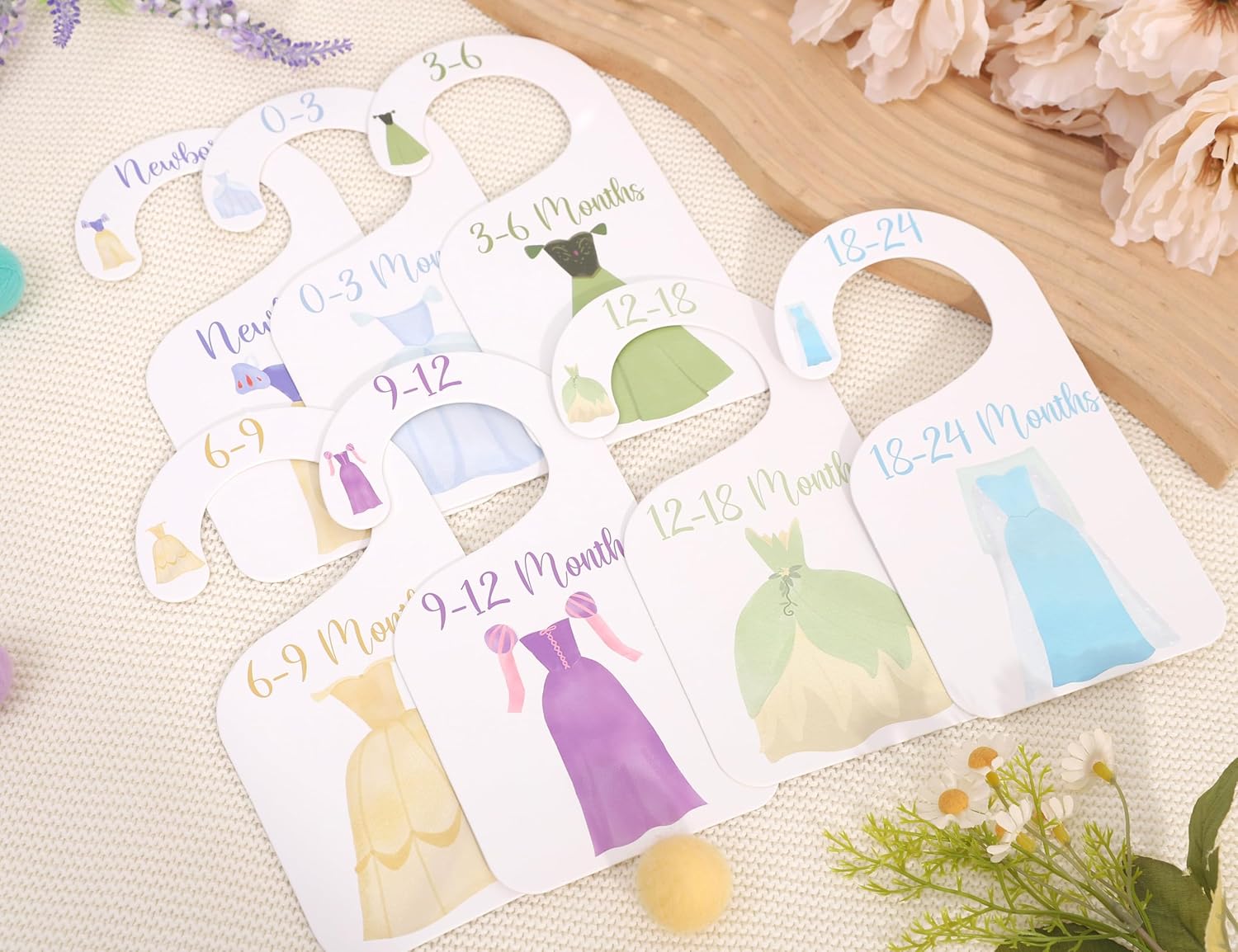 Princess Nursery Closet Dividers for Baby Organizing