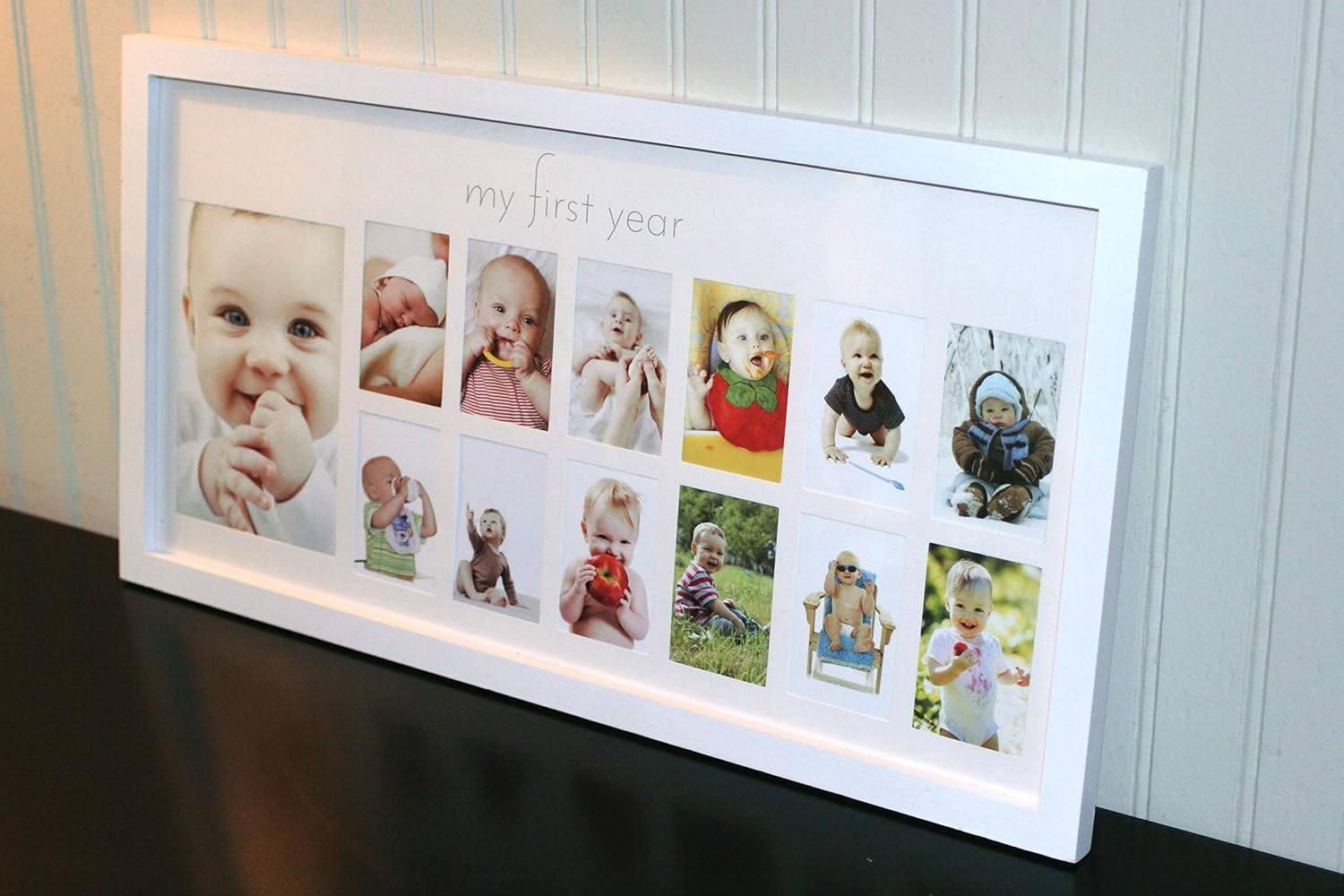 Green Pollywog 12-Month Photo Frame with Mat